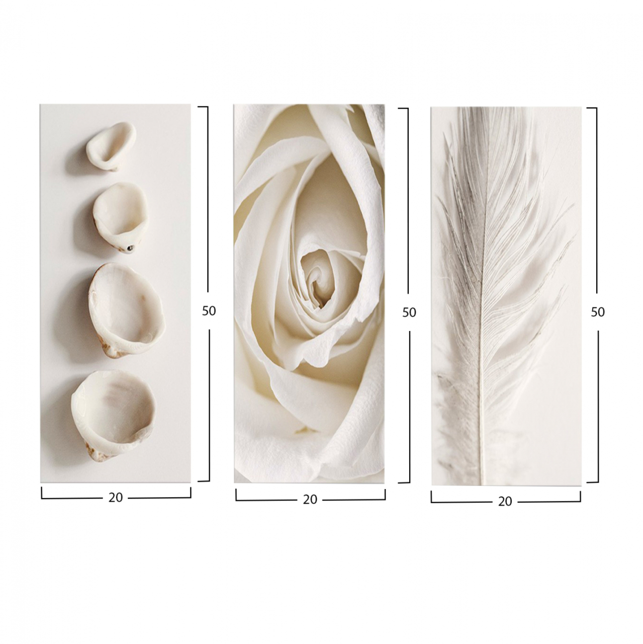 CANVAS THREE PIECES MDF NATURAL ELEMENTS HM7204.05 60X0,3X50 cm [2]