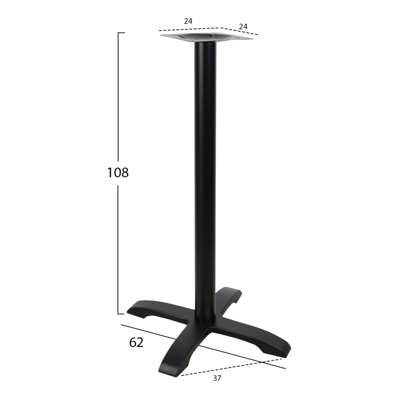 Cast Iron base Bar Black 62x62x108 HM417 [2]