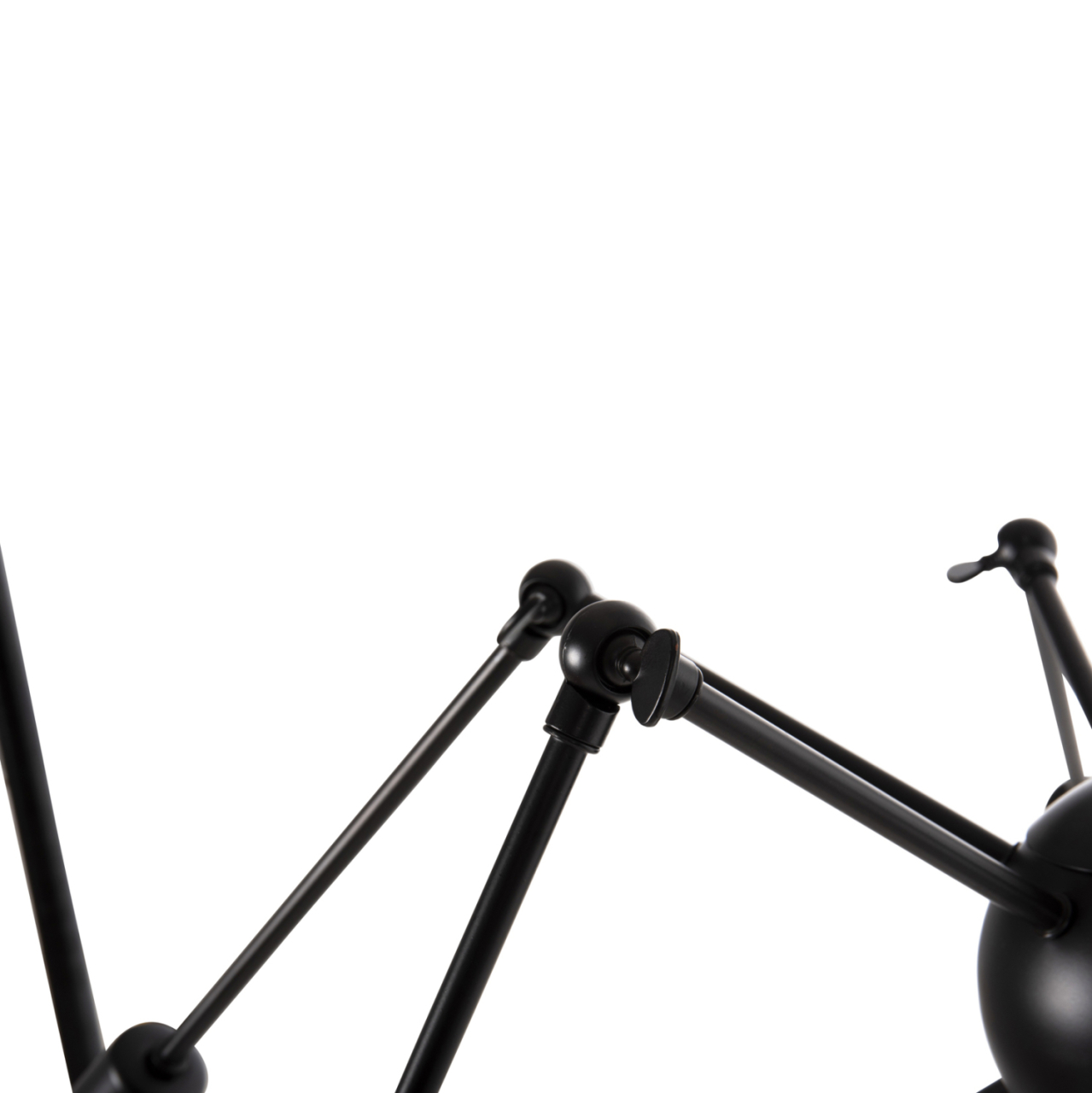 CEILING PENDANT 12-LIGHT HM4167 BLACK METAL ARTICULATED ARMS Φ92x120Hcm. [8]