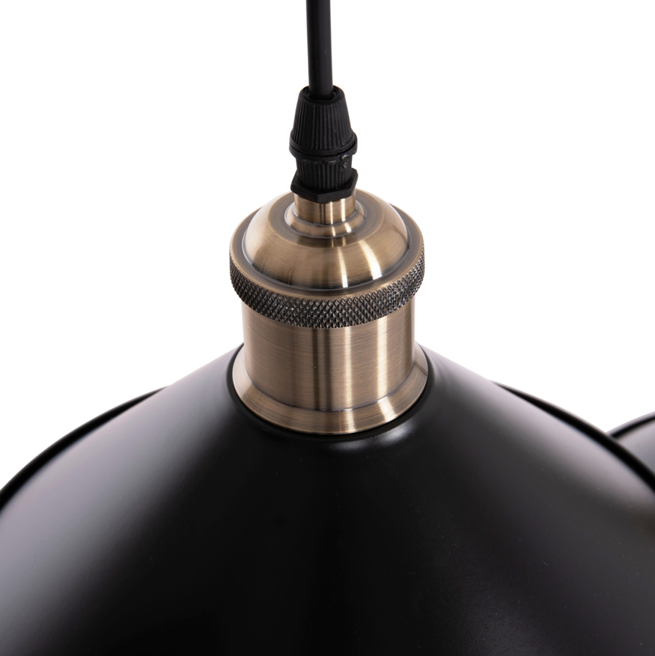 CEILING PENDANT 3-LIGHT BELL HM7533.11 BLACK METAL-BRONZE SOCKET Φ21,5x128Hcm. [6]