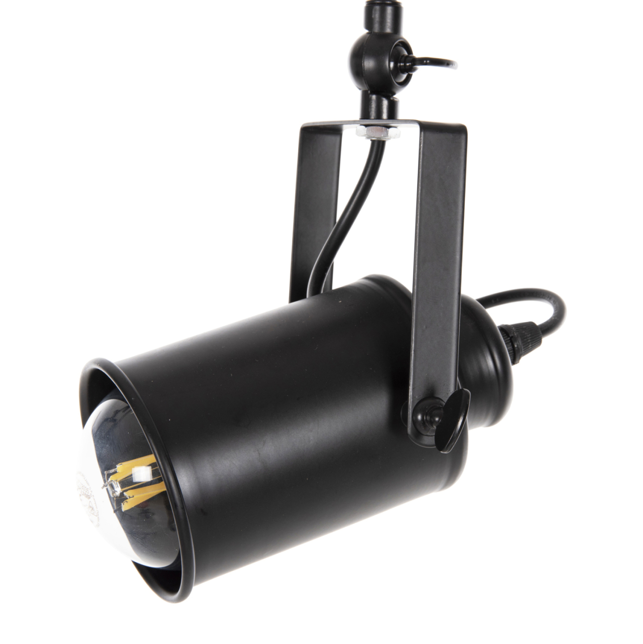 CEILING PENDANT 3-LIGHT FIXTURE HM4124 BLACK METAL SPOTLIGHTS 70,5x14x50H cm. [5]