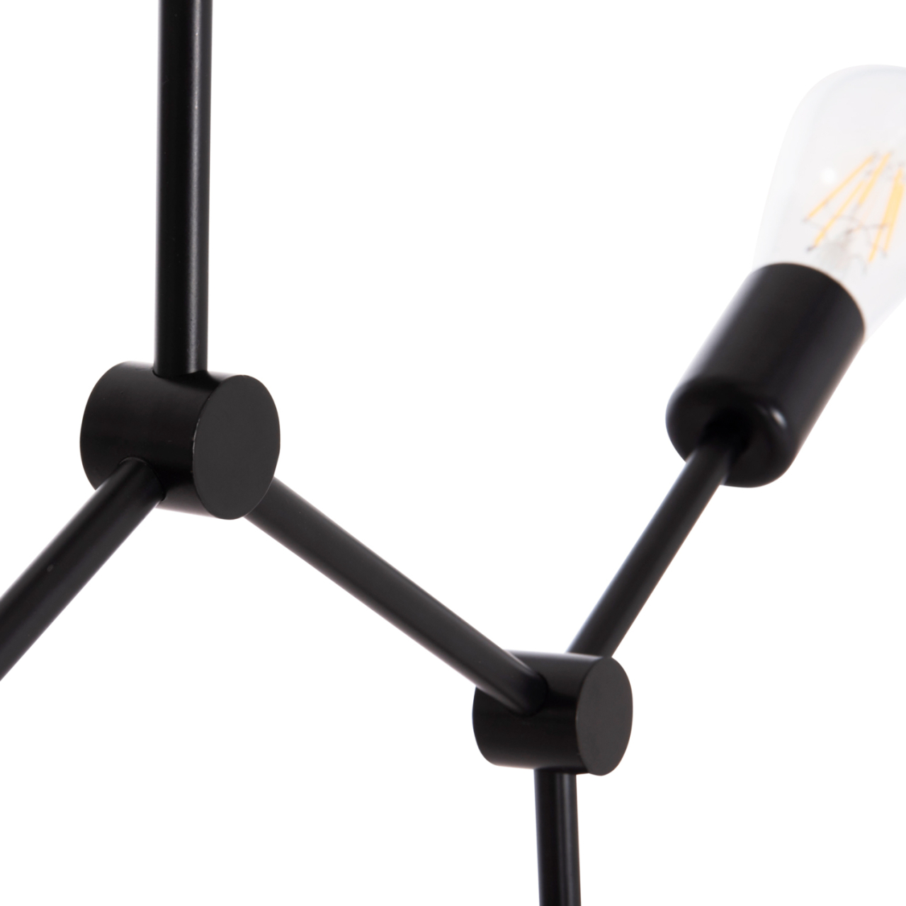 CEILING PENDANT 3-LIGHT FIXTURE LIGHTY HM7404.11 BLACK METAL 52x5x48Hcm. [4]