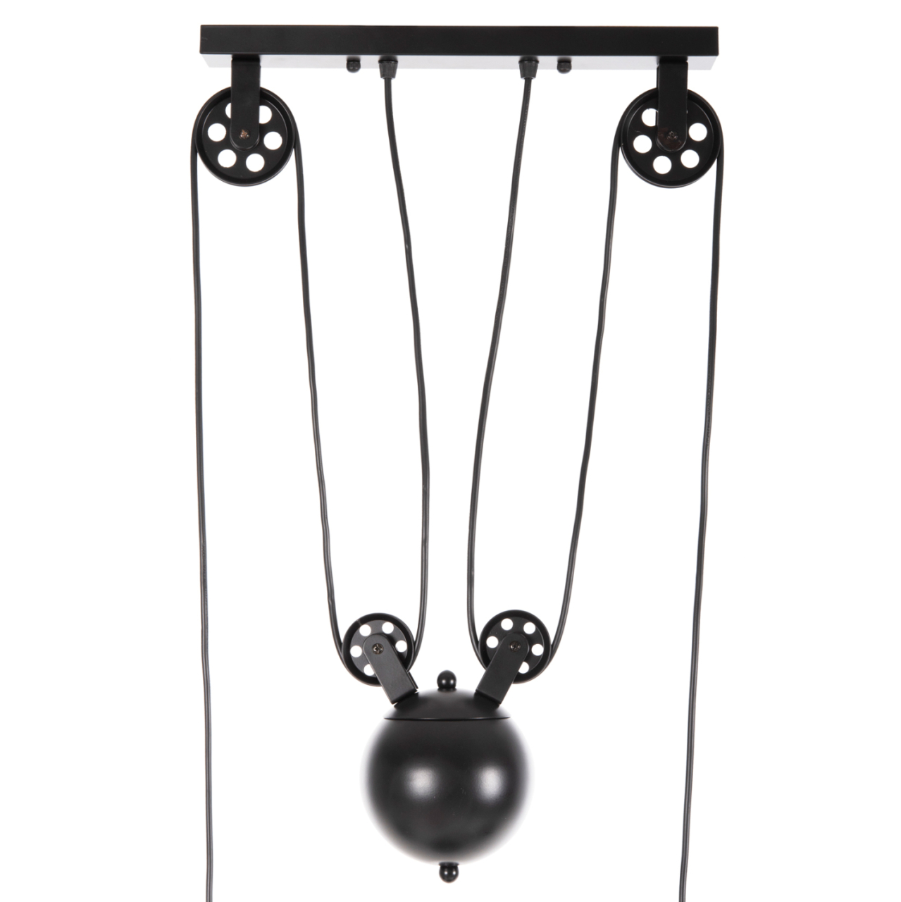 CEILING PENDANT 3-LIGHT HM4120 METAL IN BLACK 91x91x95,5Hcm. [5]