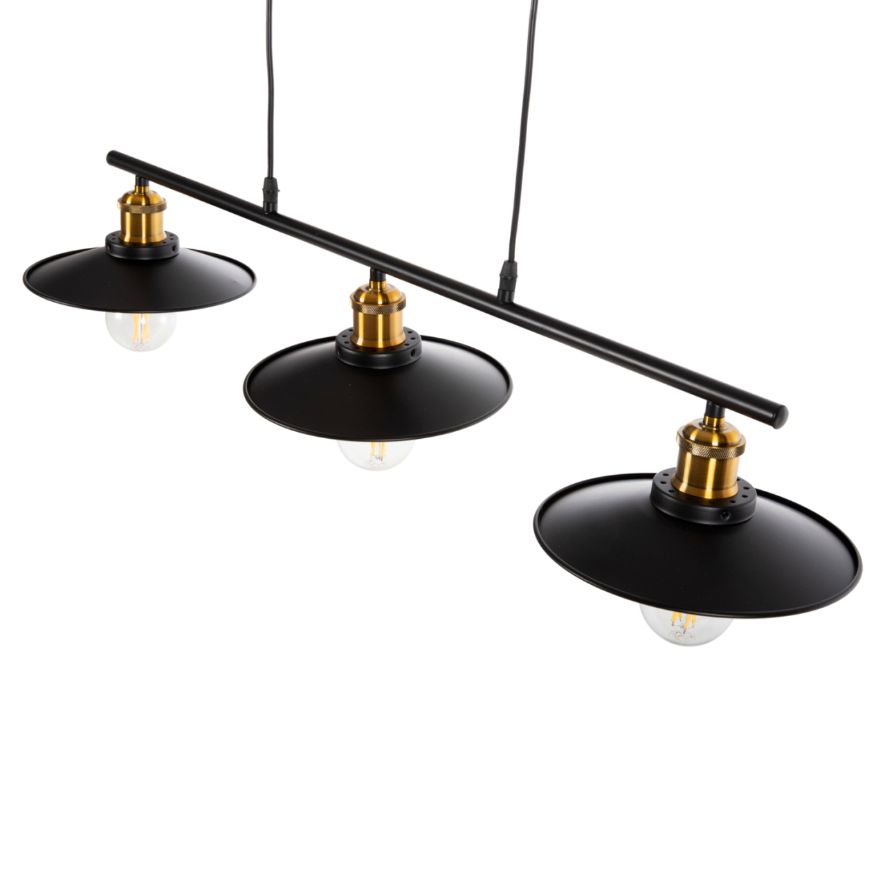 CEILING PENDANT 3-LIGHT HM4120 METAL IN BLACK 91x91x95,5Hcm. [3]