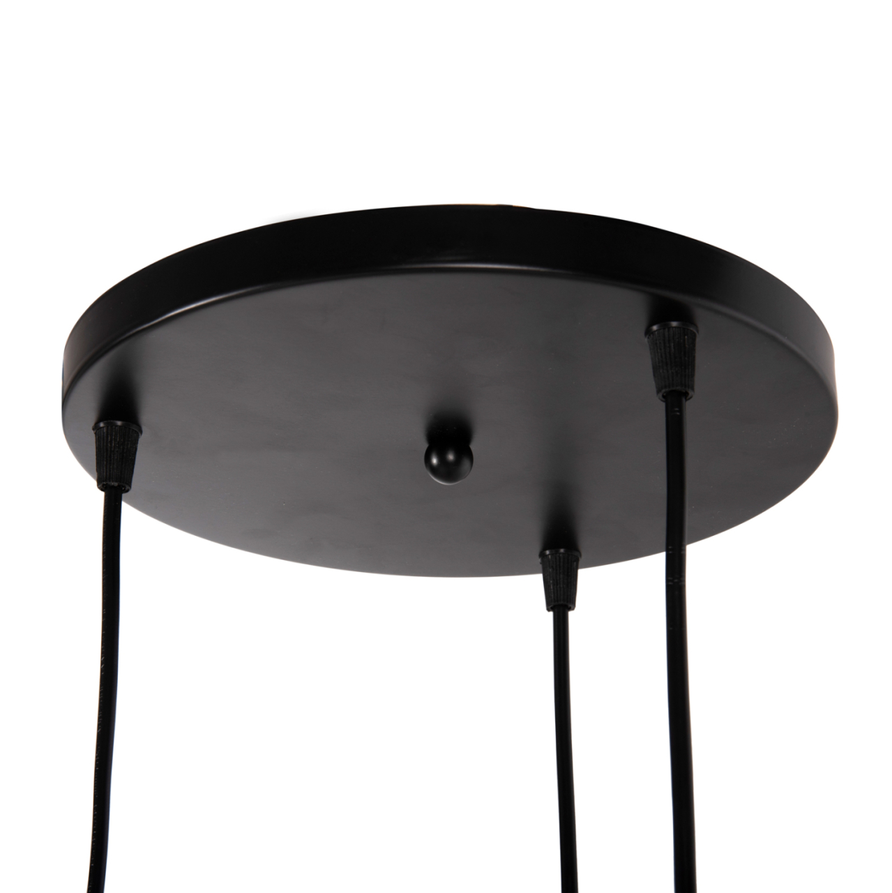 CEILING PENDANT 3-LIGHTER HM4166.01 METAL SPHERES IN BLACK-ORANGE Φ20x112Hcm. [7]
