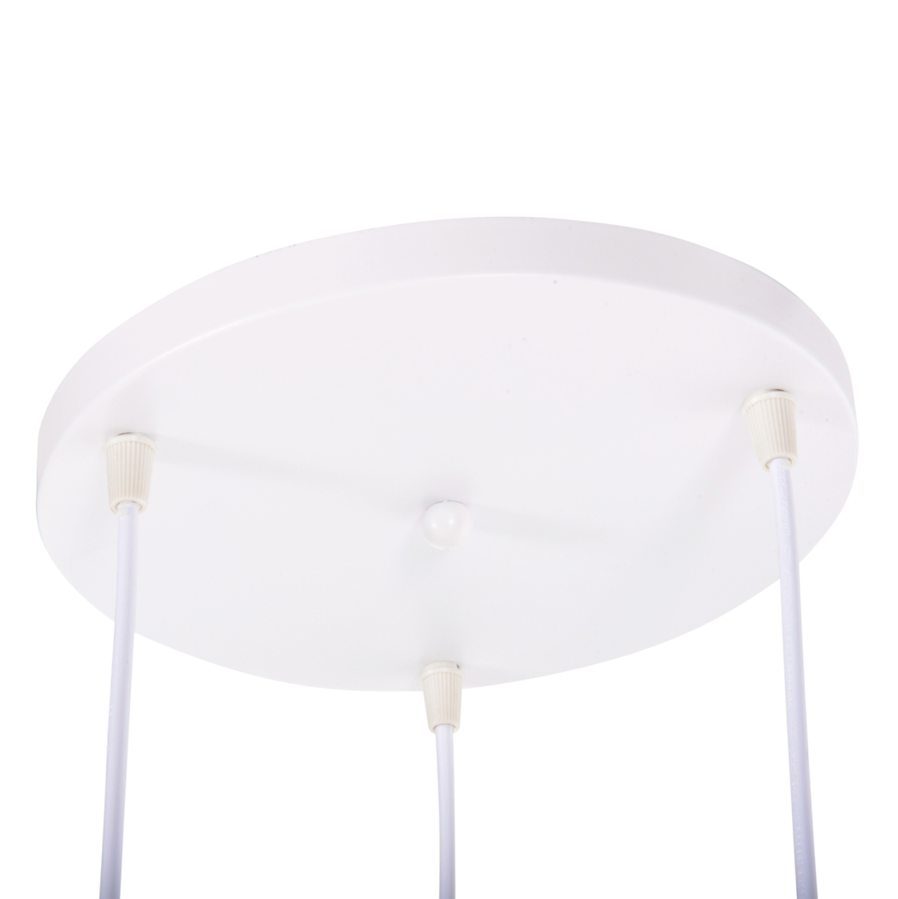 CEILING PENDANT 3-LIGHTER HM4166.02 METAL SPHERES IN WHITE-ORANGE Φ20x112Hcm. [6]