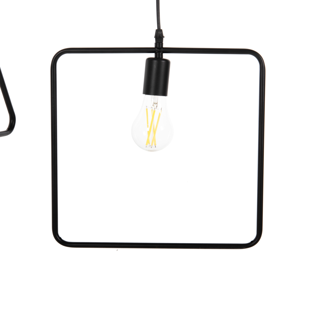 CEILING PENDANT 4-LIGHT HM4099 BLACK METAL GEOMETRICAL SHAPES 70x38x106H cm. [5]