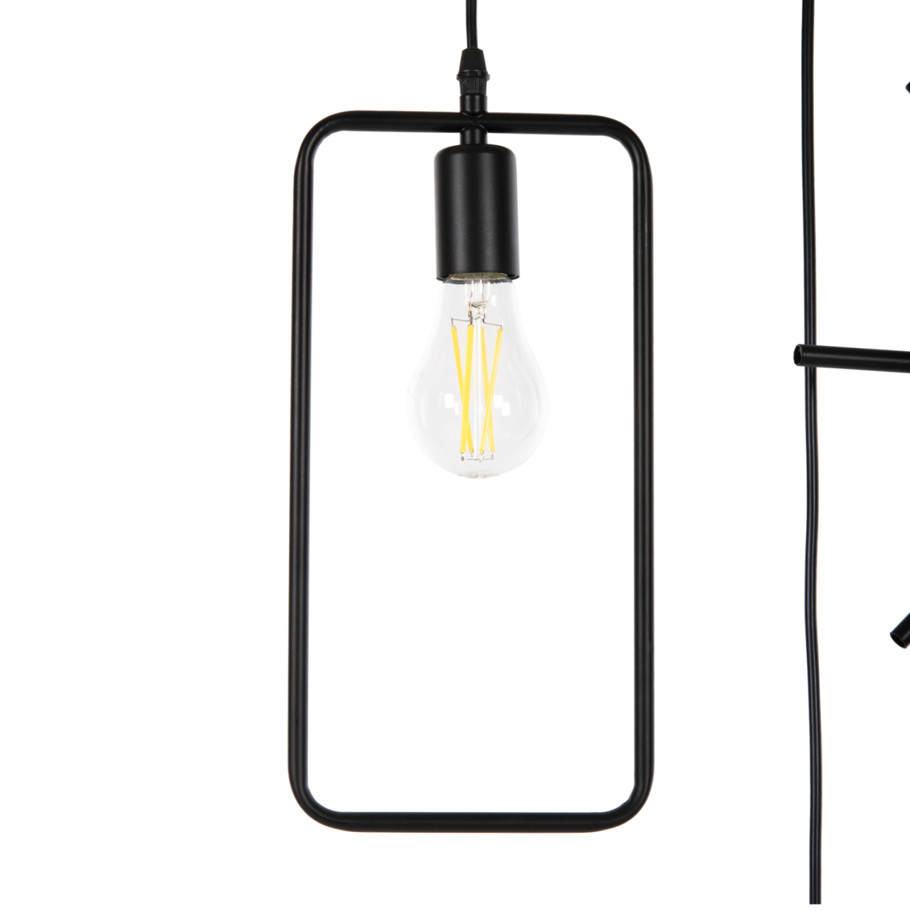 CEILING PENDANT 4-LIGHT HM4099 BLACK METAL GEOMETRICAL SHAPES 70x38x106H cm. [4]