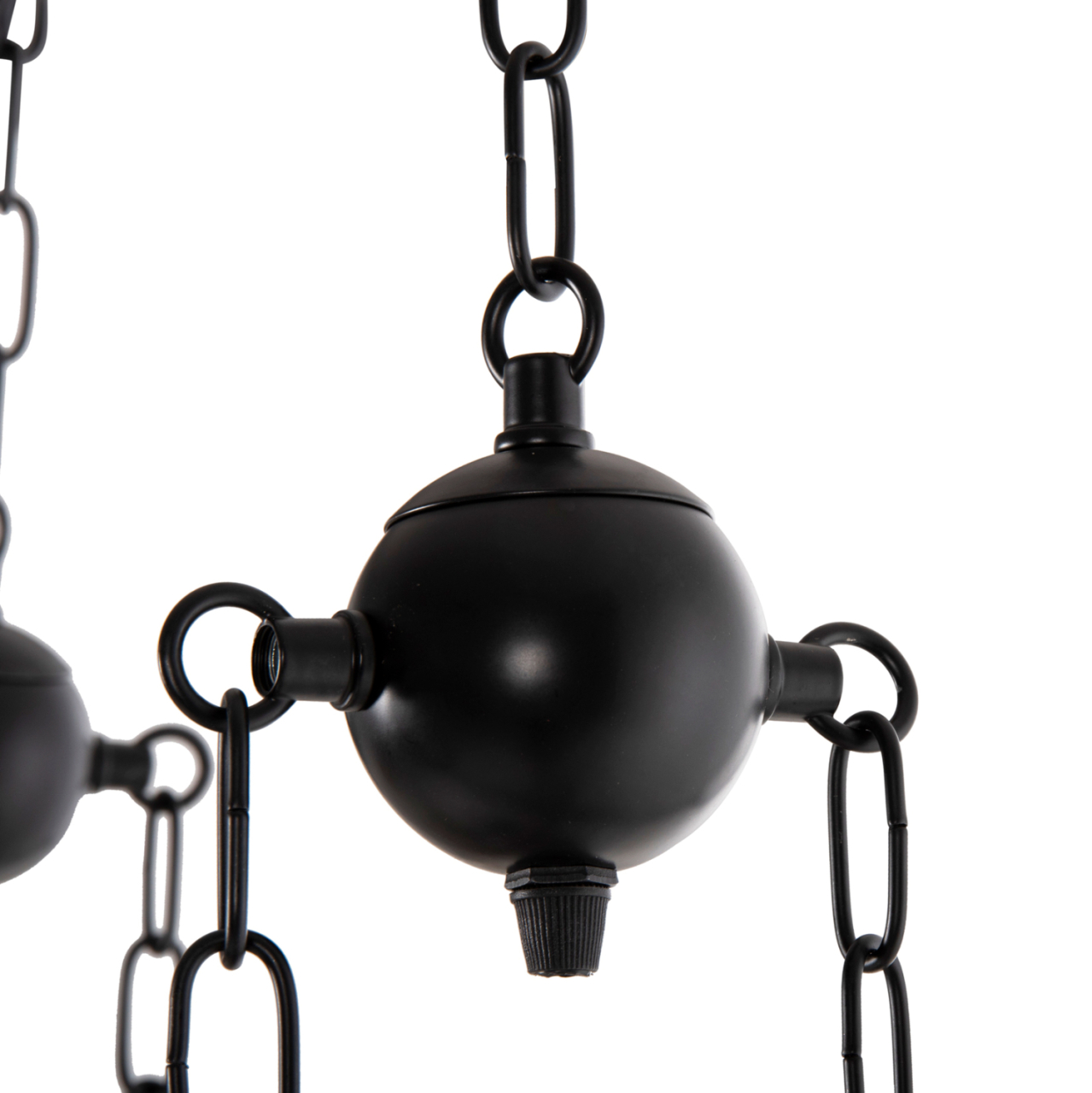 CEILING PENDANT 6-LIGHT FIXTURE HM4117 WOOD-METAL-GLASS 116Hcm. [6]