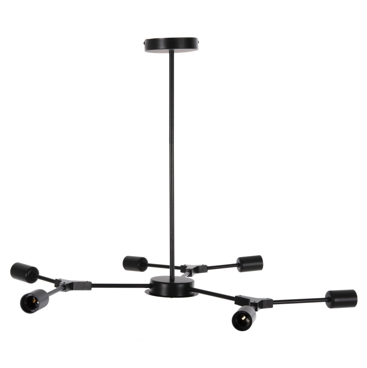 CEILING PENDANT 6-LIGHT FIXTURE HM4125 BLACK METAL 75x75x75Hcm. [3]