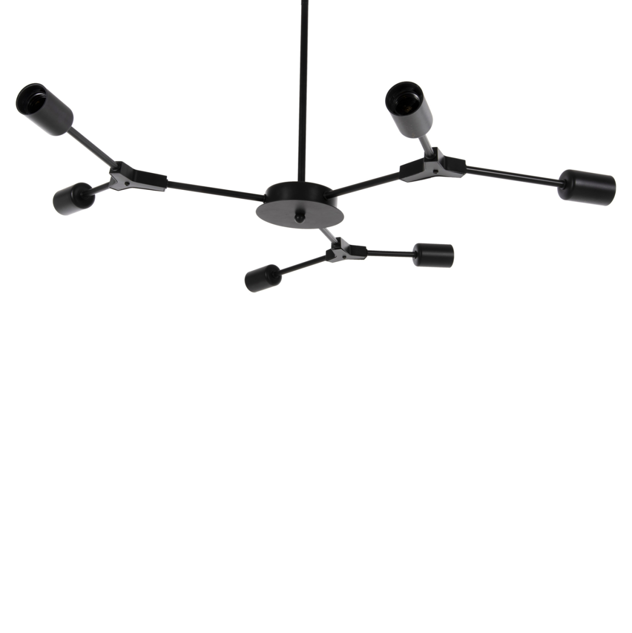 CEILING PENDANT 6-LIGHT FIXTURE HM4125 BLACK METAL 75x75x75Hcm. [4]