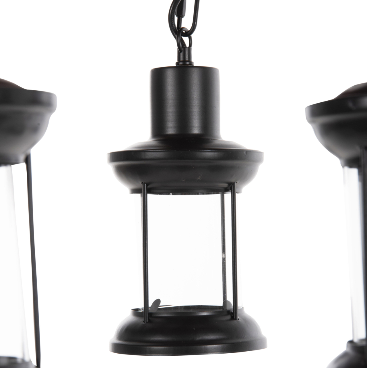 CEILING PENDANT 6-LIGHT HM4116 WOOD-METAL-GLASS 119H cm. [6]