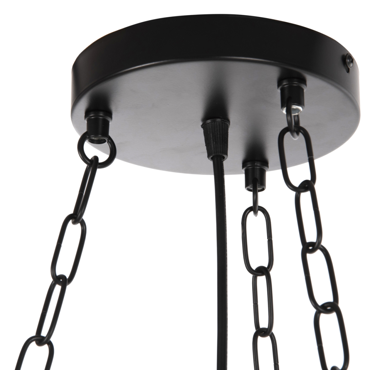CEILING PENDANT 6-LIGHT HM4116 WOOD-METAL-GLASS 119H cm. [8]