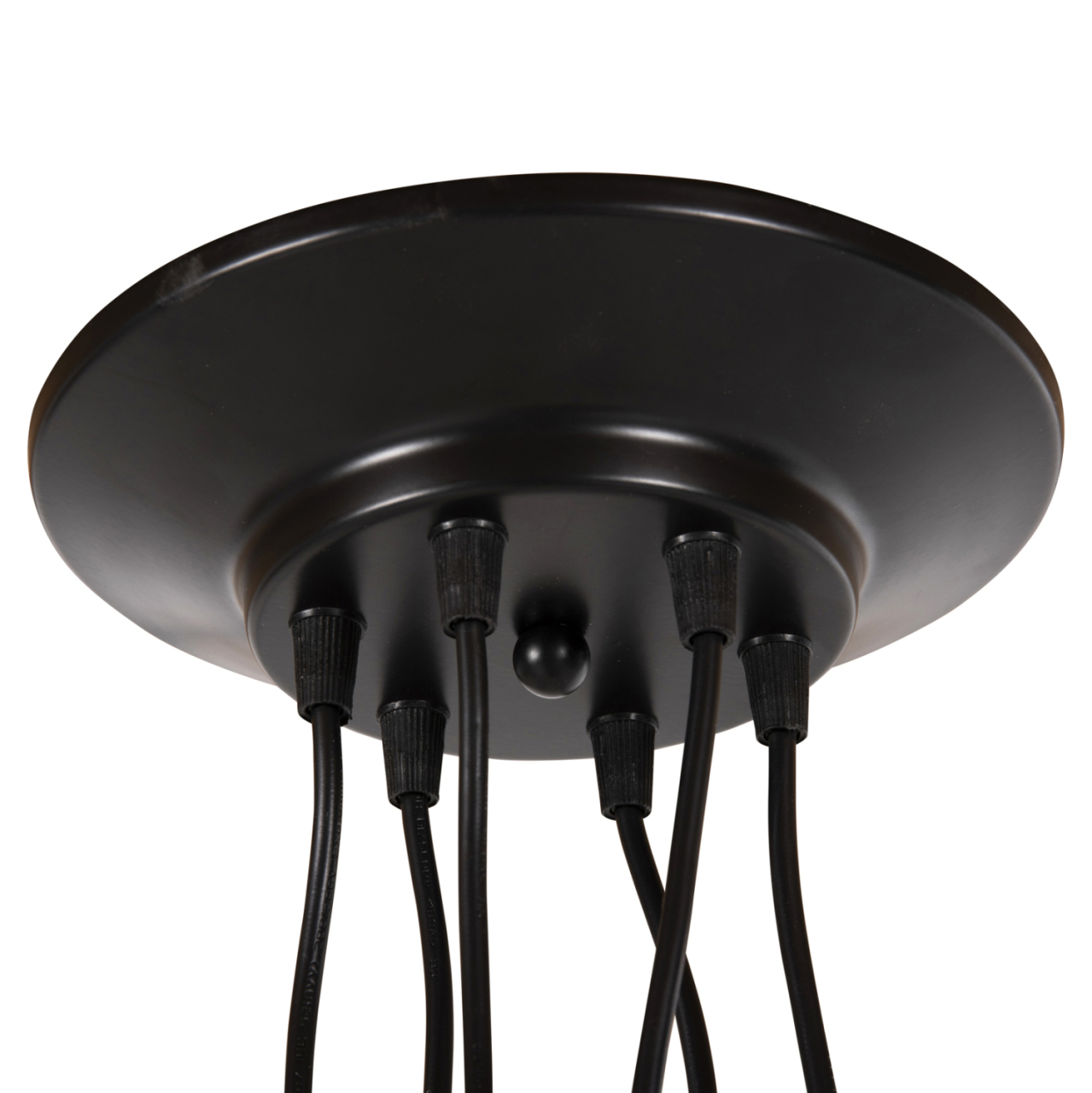 CEILING PENDANT 6-LIGHT HM4175 BLACK METAL-BLACK CABLES Φ100x180Hcm. [8]