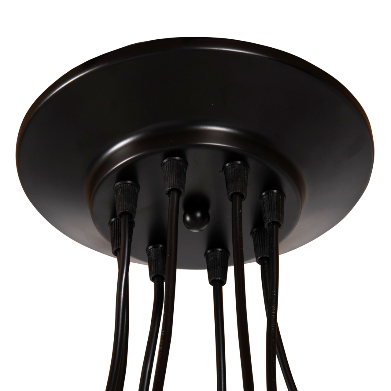 CEILING PENDANT 8-LIGHT HM4176 BLACK METAL-BLACK CABLES Φ100x180Hcm. [6]
