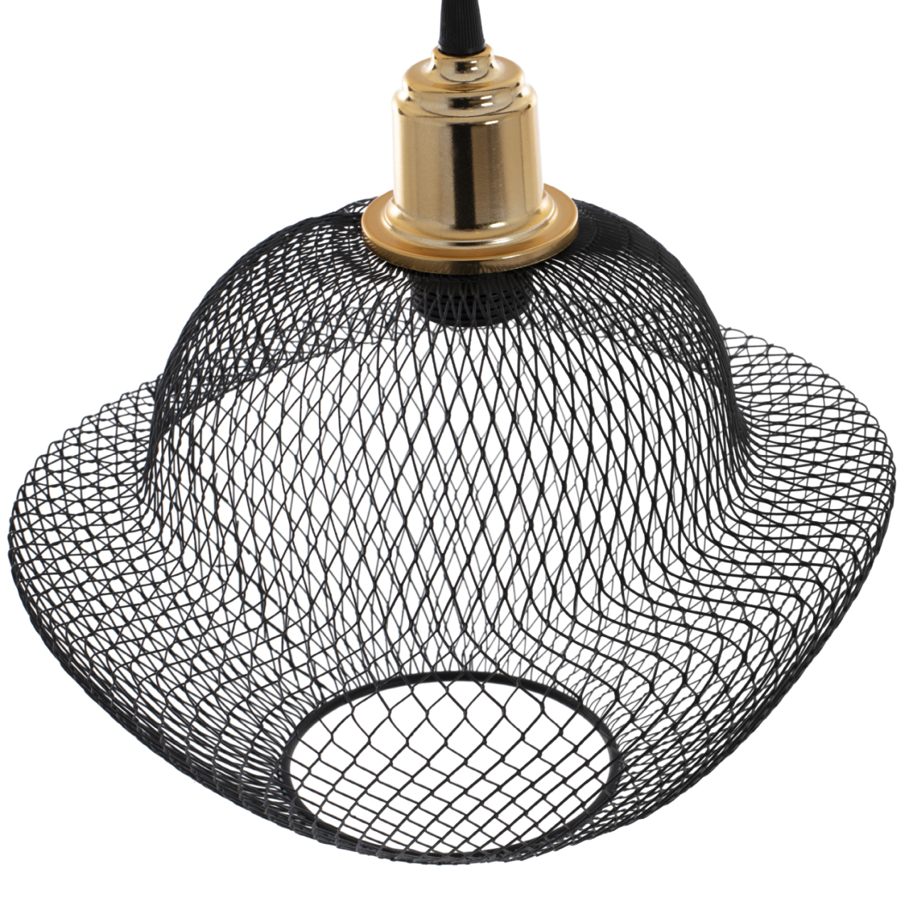 CEILING PENDANT BLACK METAL MESHES MODERN STYLE Φ30x65Hcm.HM7690.01 [3]