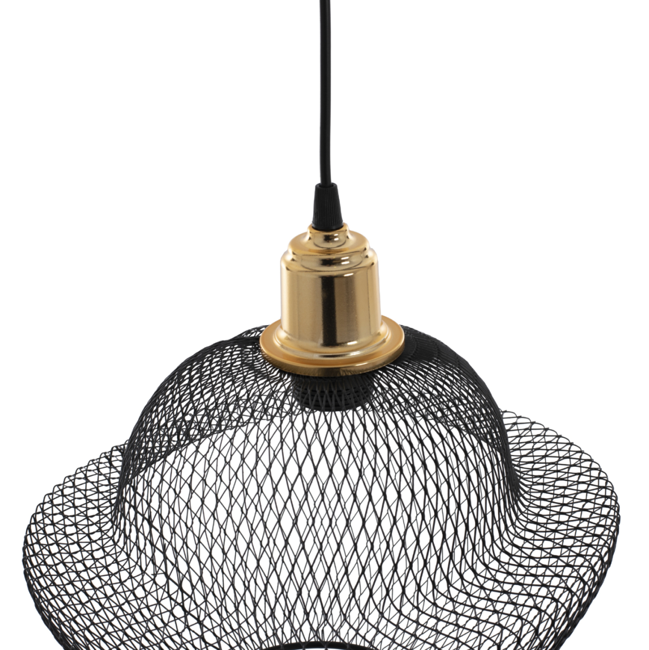 CEILING PENDANT BLACK METAL MESHES MODERN STYLE Φ30x65Hcm.HM7690.01 [5]