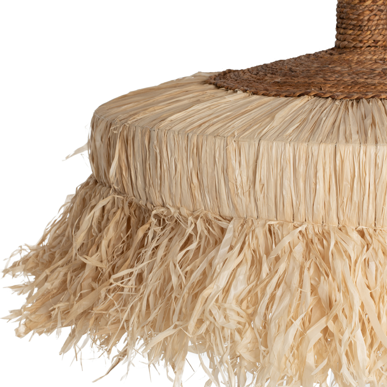 CEILING PENDANT CYLINDRICAL CAP MADE OF SISAL FIBERS IN NATURAL COLOR 80x80x45Hcm.HM7790 [4]