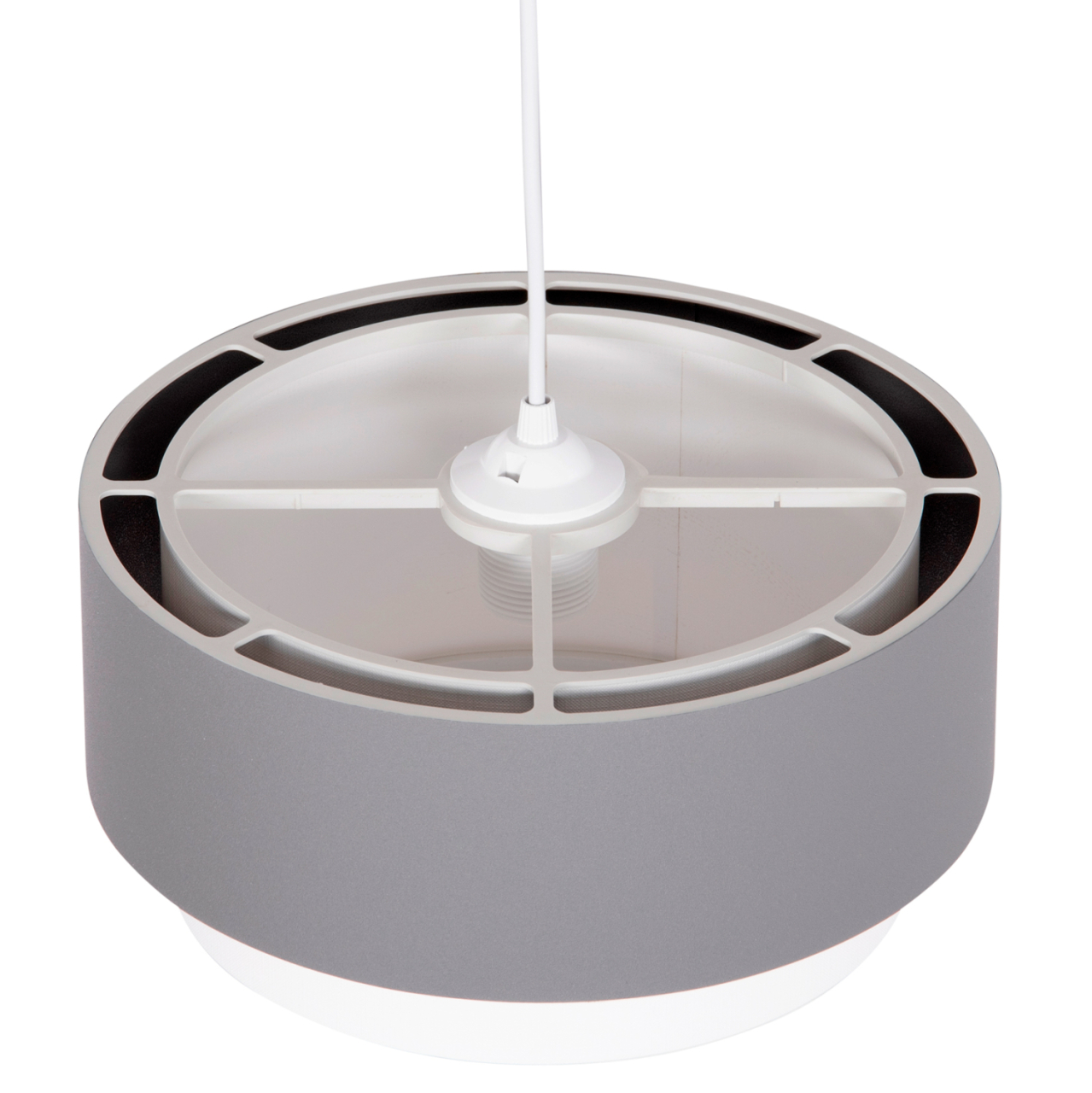 CEILING PENDANT CYLINDRICAL LAMP KRIKS HM4706.01 PVC IN WHITE-GREY Φ30x70Hcm. [4]