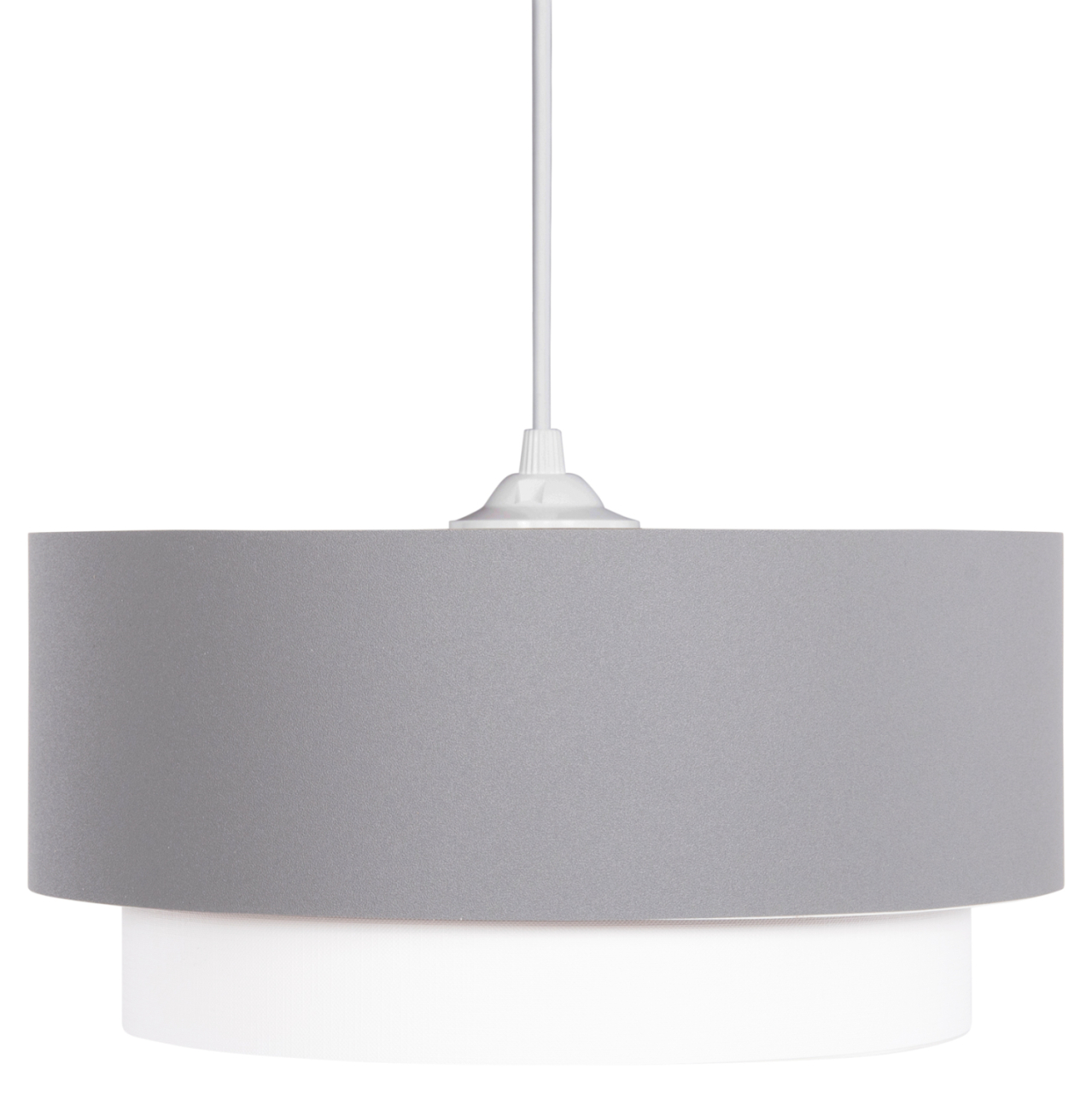 CEILING PENDANT CYLINDRICAL LAMP KRIKS HM4706.01 PVC IN WHITE-GREY Φ30x70Hcm. [3]
