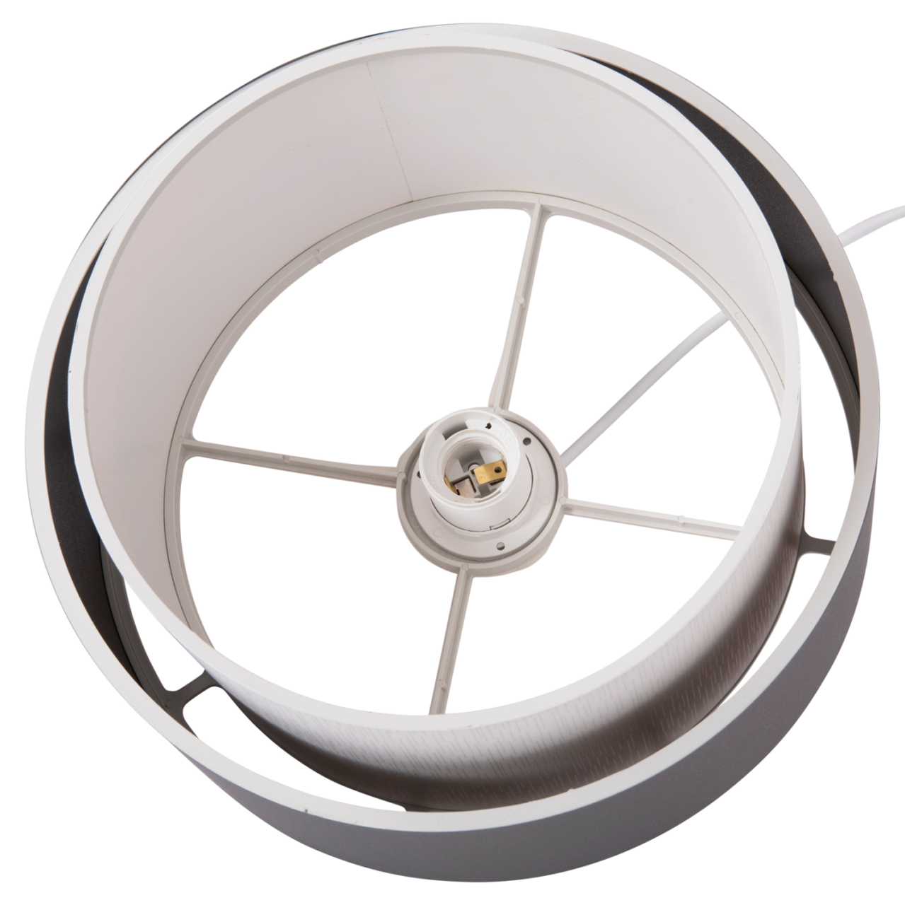 CEILING PENDANT CYLINDRICAL LAMP KRIKS HM4706.01 PVC IN WHITE-GREY Φ30x70Hcm. [6]