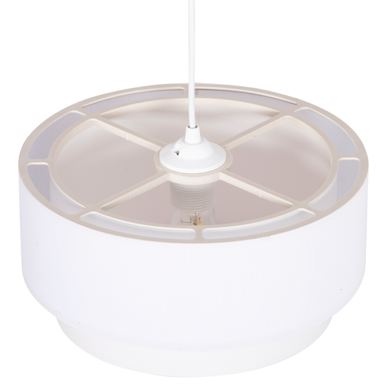 CEILING PENDANT CYLINDRICAL LAMP KRIKS HM4707.01 PVC IN WHITE Φ30x70Hcm. [4]