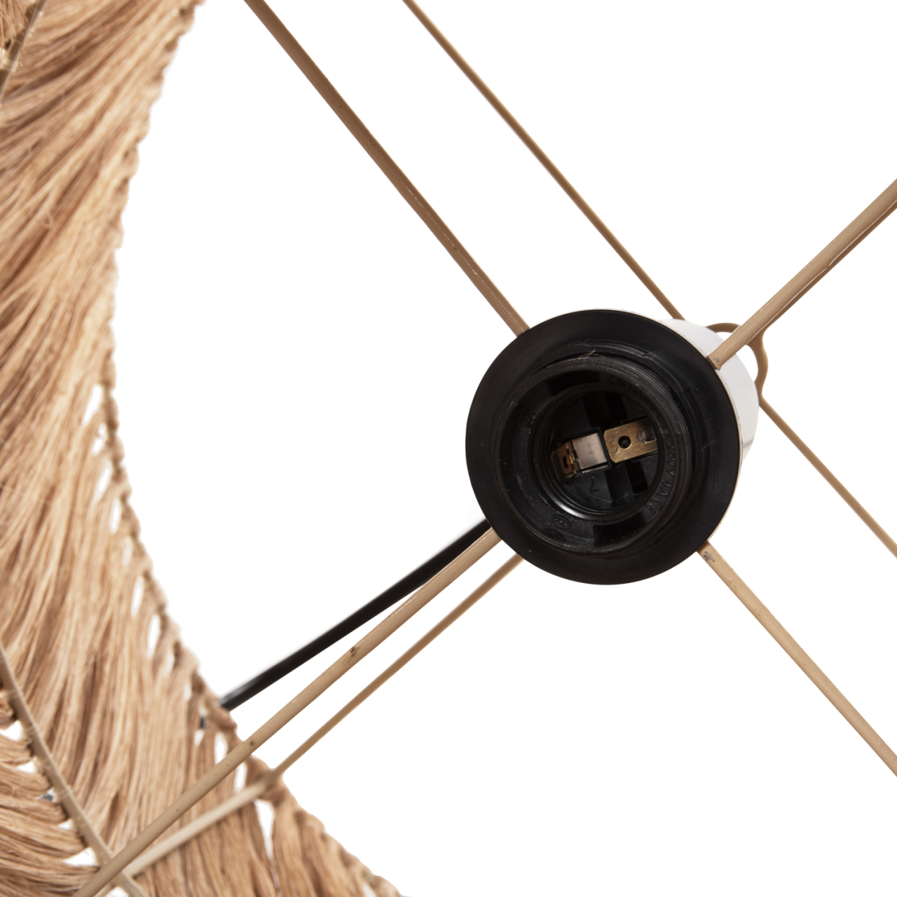 CEILING PENDANT CYLINDRICAL MADE OF ABACA IN NATURAL COLOR 35x35x50Hcm.HM7756 [8]