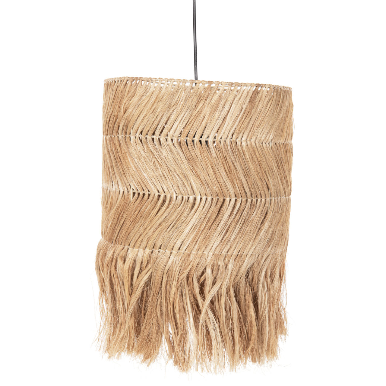 CEILING PENDANT CYLINDRICAL MADE OF ABACA IN NATURAL COLOR 35x35x50Hcm.HM7756 [3]