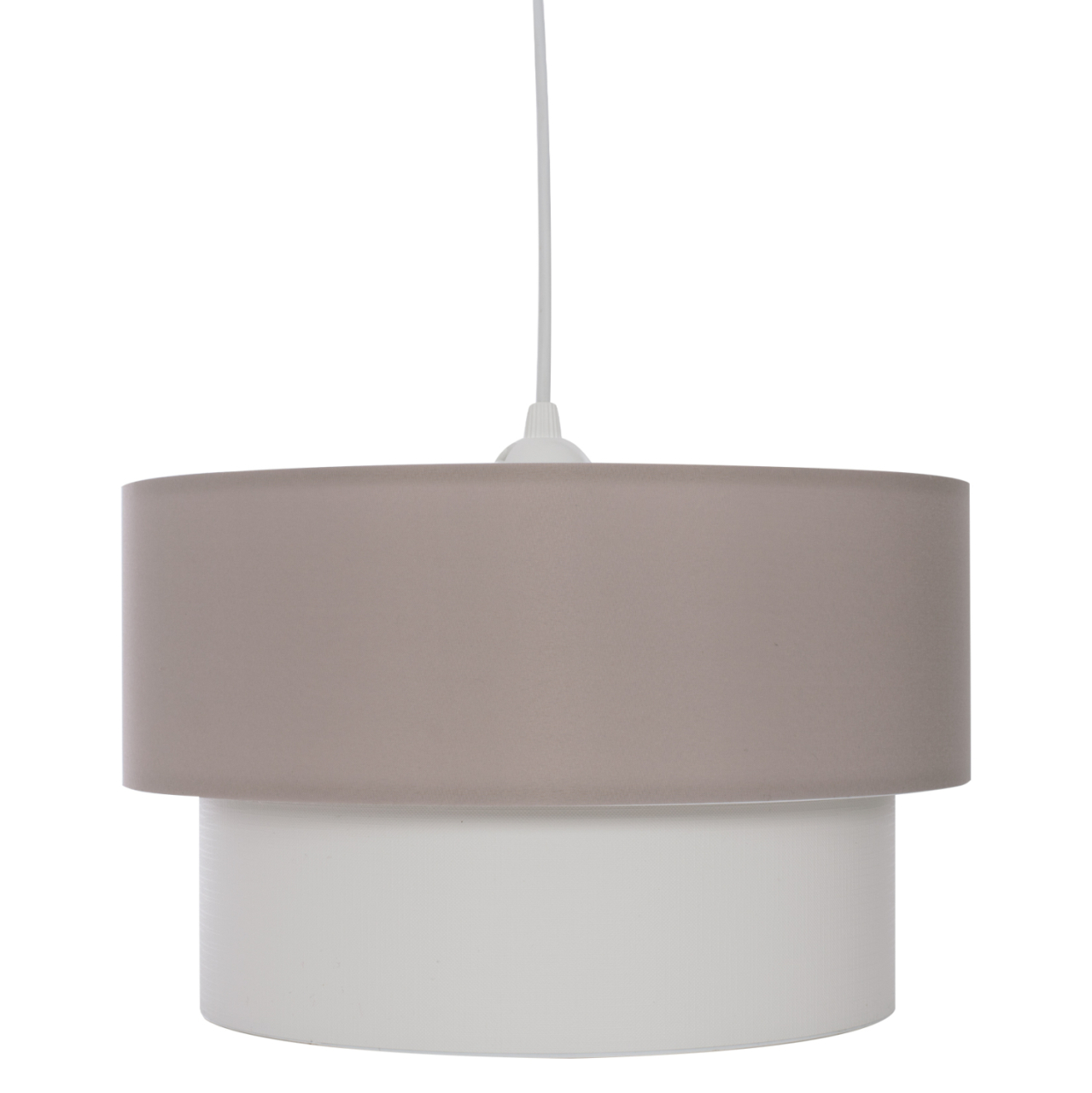 CEILING PENDANT DOUBLE CYLINDER CAP BEIGE-OFF-WHITE Φ30x80Hcm.HM7619.04 [3]