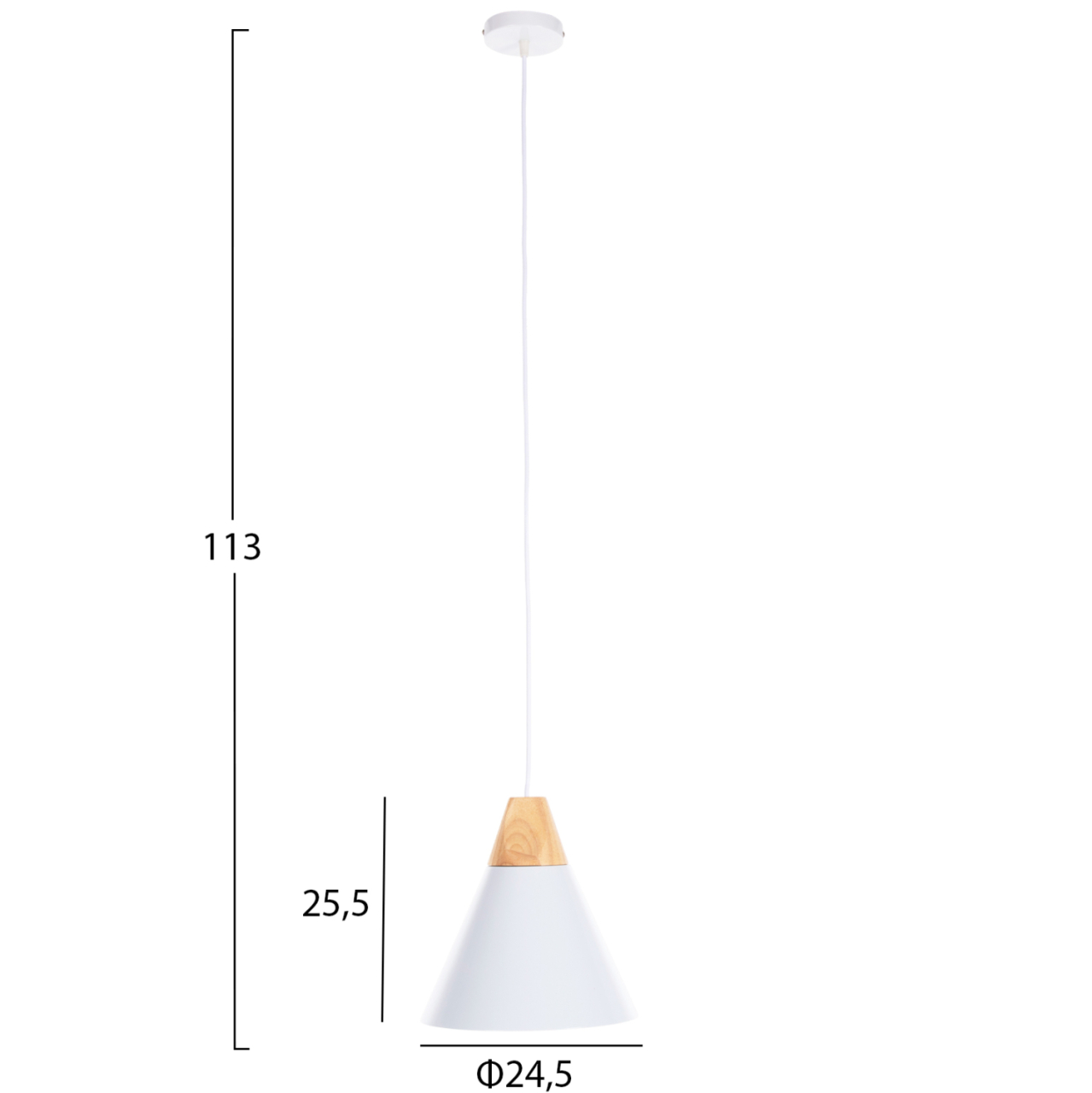 CEILING PENDANT HM4144 WHITE METAL CAP 24,5x24,5x113H cm. [2]