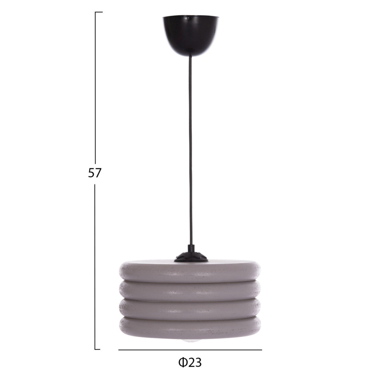 CEILING PENDANT HM7655.04, GREY WOODEN RINGS, Φ23x57 [2]