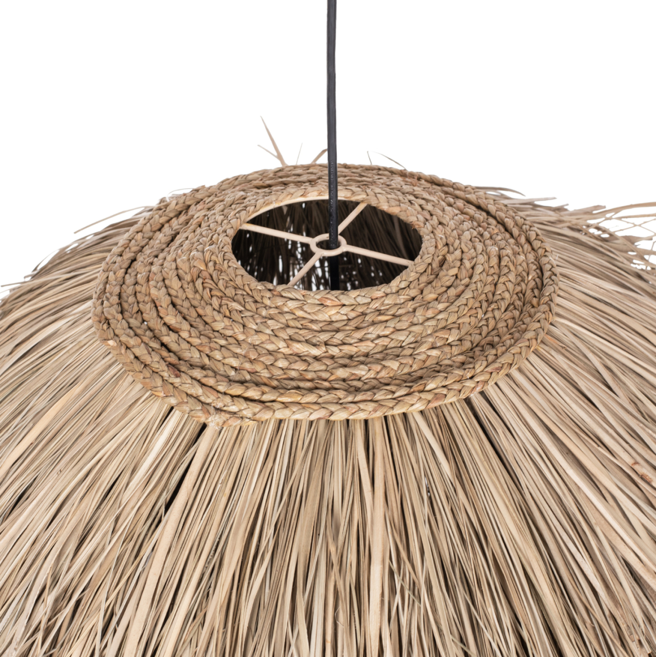 CEILING PENDANT IN BUSH SHAPE MADE OF PANDAN GRASS IN NATURAL COLOR 60x60x50Hcm.HM7775 [3]