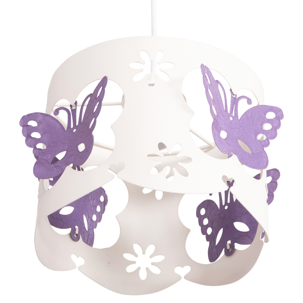 CEILING PENDANT KIDS' LAMP LEPTIR HM4705.02 METALLIC CAP IN PURPLE-WHITE Φ23x70Hcm. [4]
