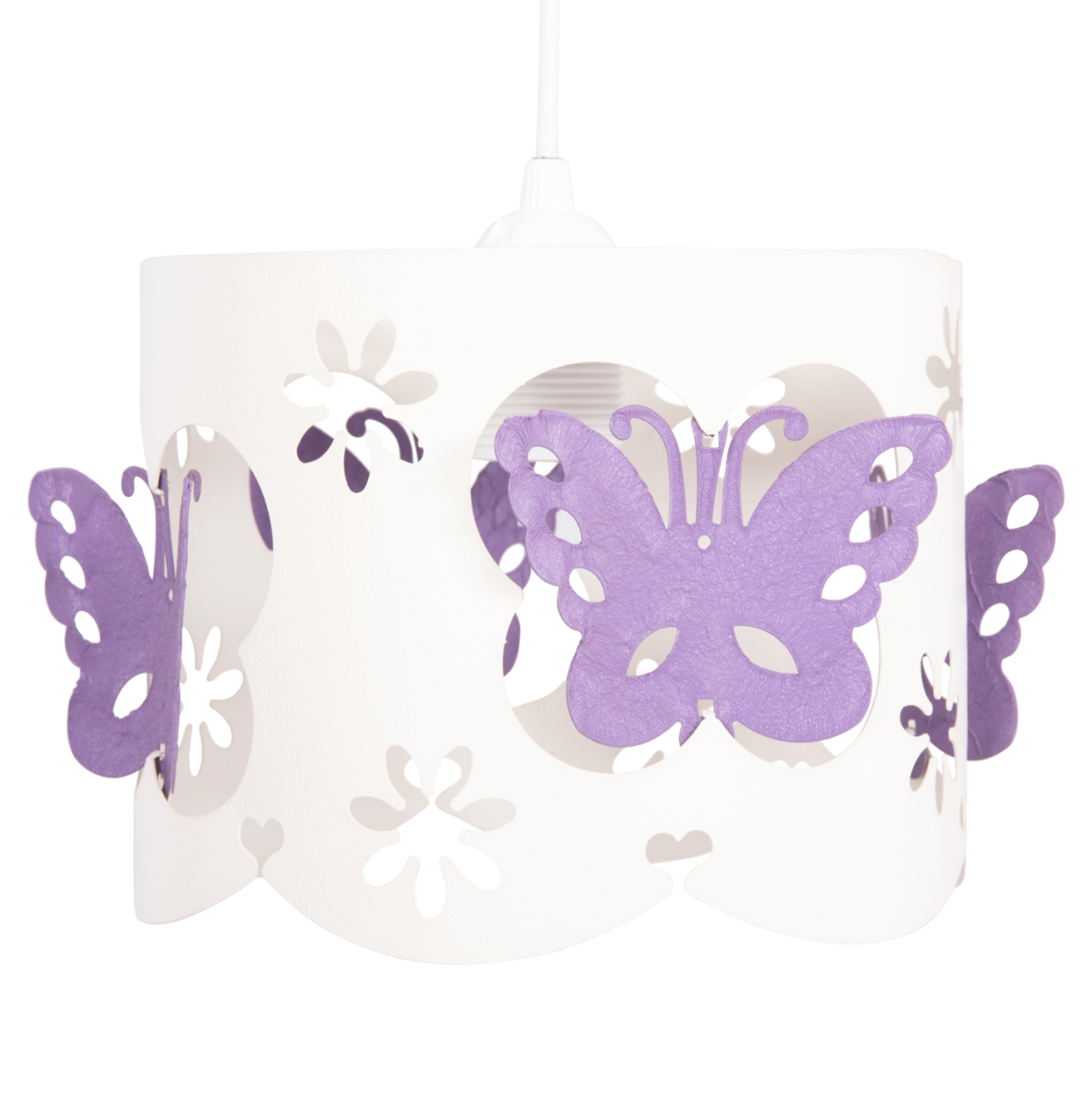 CEILING PENDANT KIDS' LAMP LEPTIR HM4705.02 METALLIC CAP IN PURPLE-WHITE Φ23x70Hcm. [3]