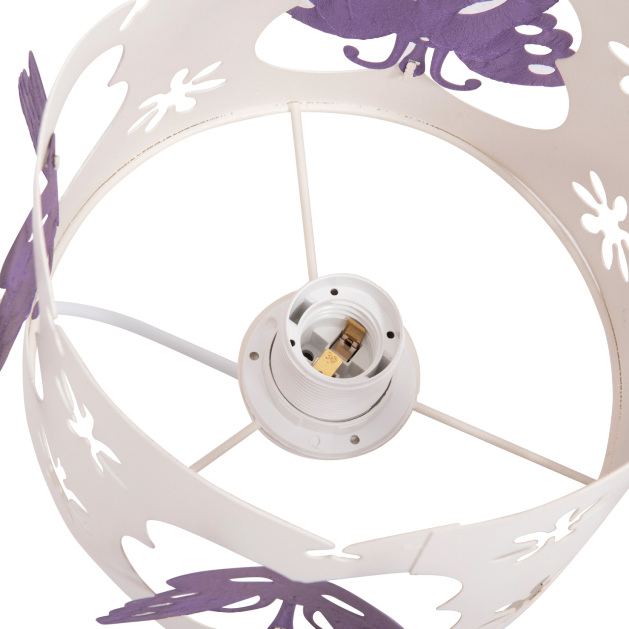 CEILING PENDANT KIDS' LAMP LEPTIR HM4705.02 METALLIC CAP IN PURPLE-WHITE Φ23x70Hcm. [5]