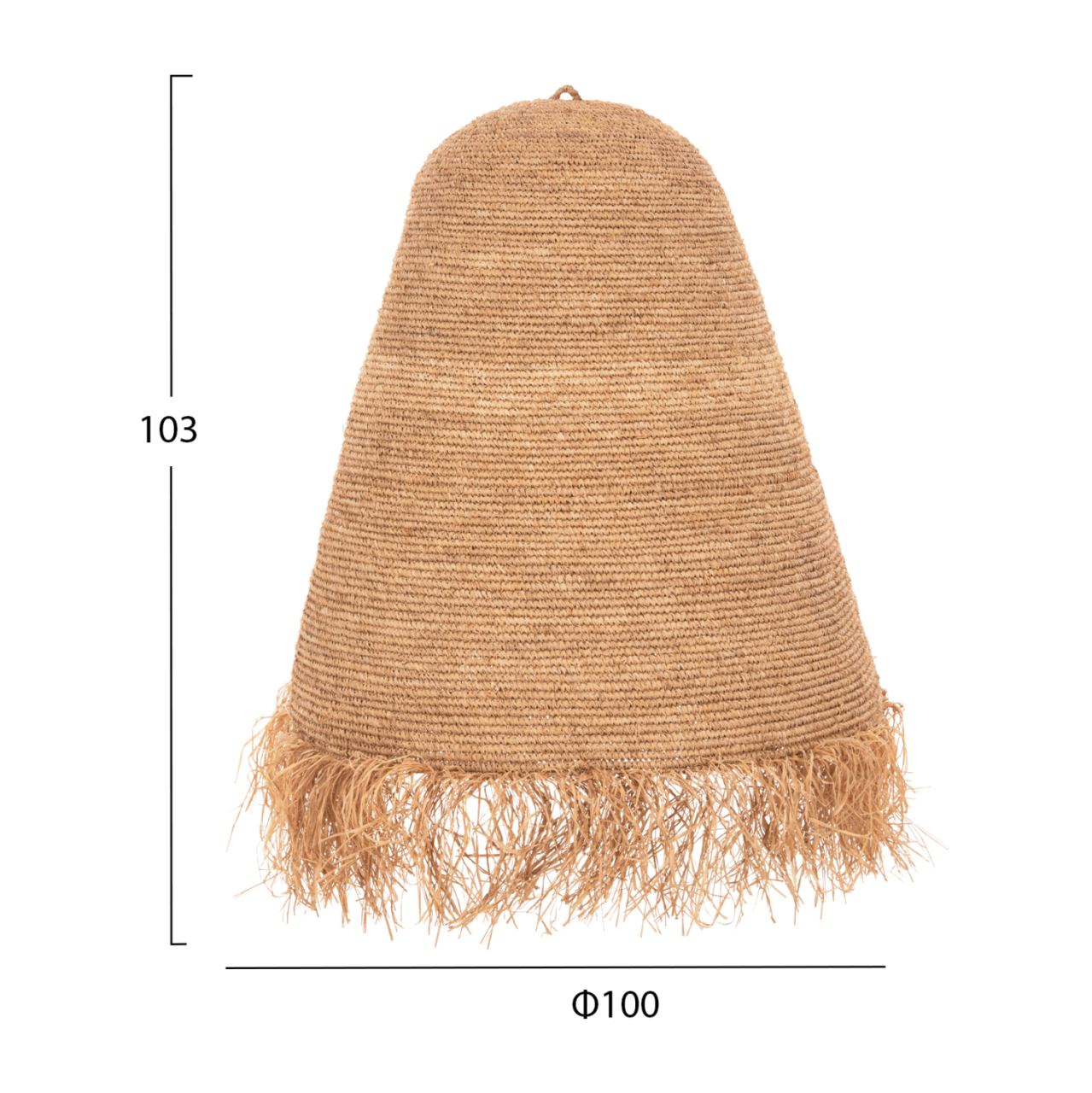 CEILING PENDANT LAMP HM4030 RATTAN IN NATURAL COLOR Φ100x100-103Hcm. [2]