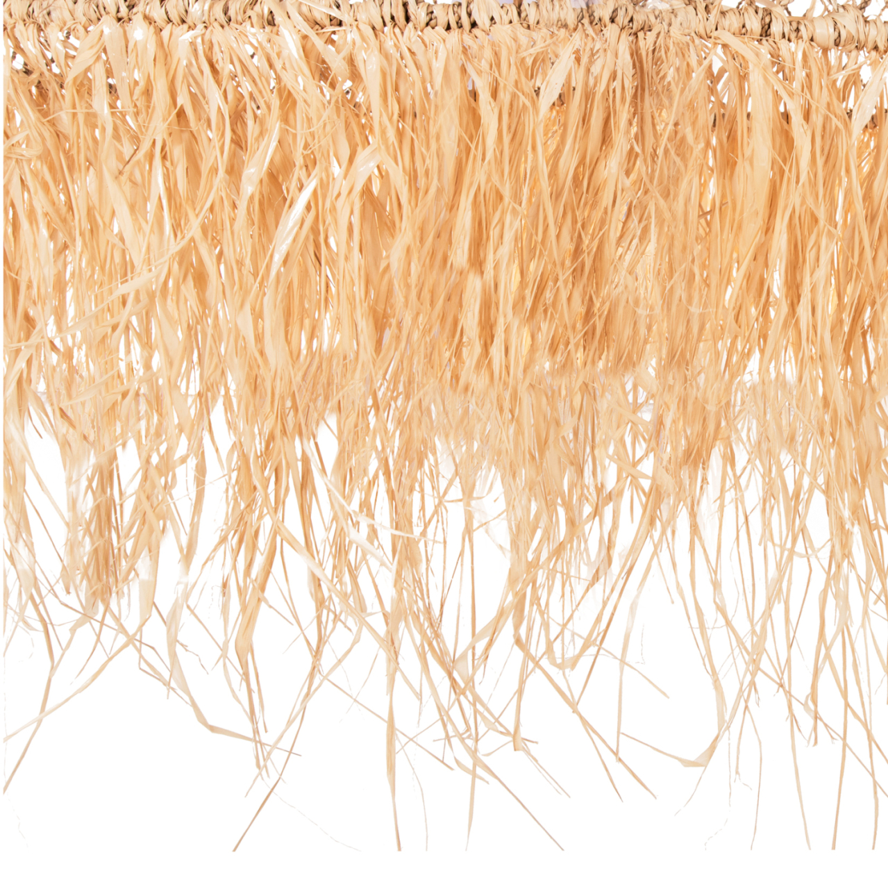 CEILING PENDANT LAMP HM4031 PALM LEAF FIBERS AND SEAGRASS FRINGES IN NATURAL Φ123x65Hcm. [5]