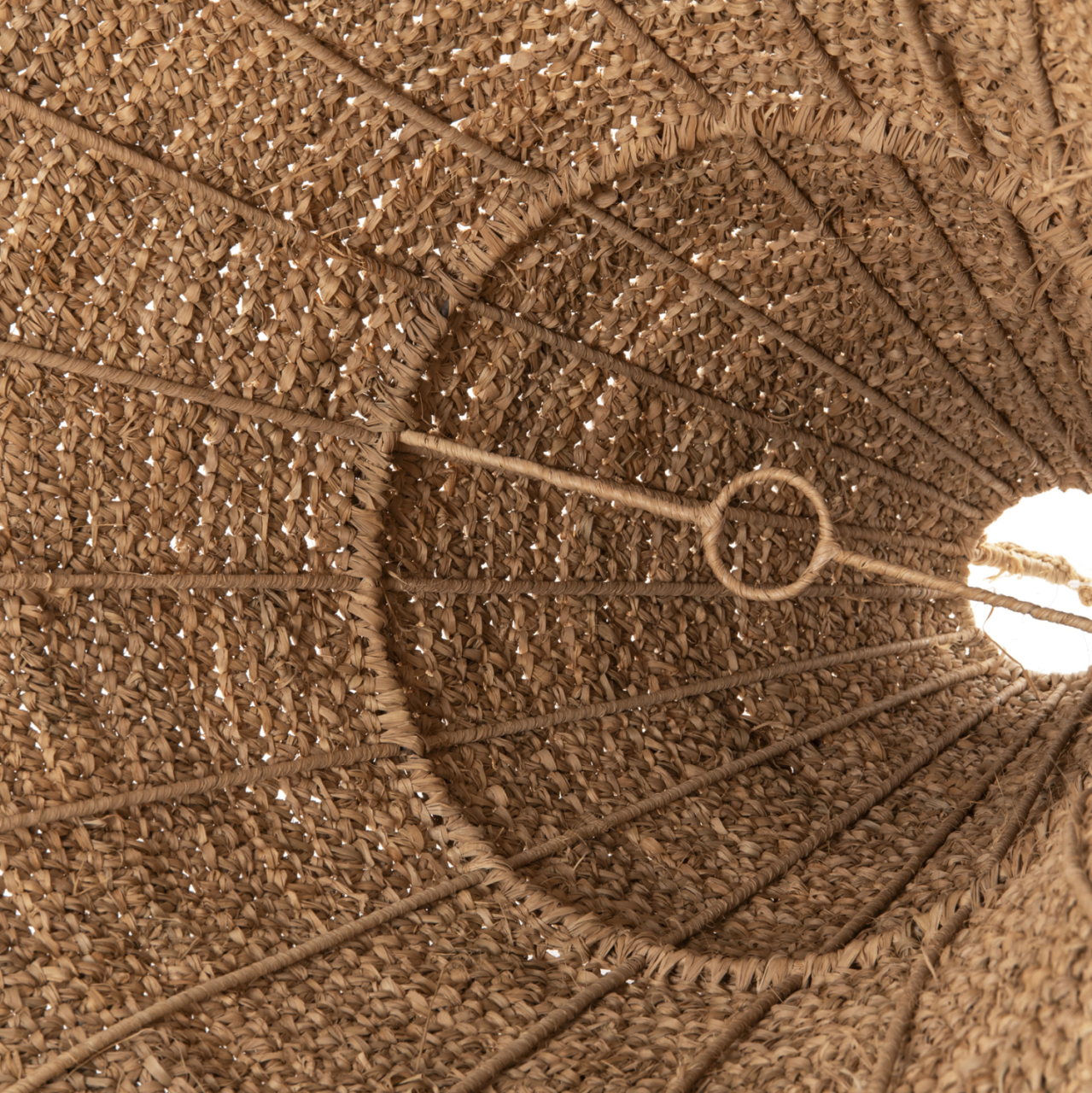 CEILING PENDANT LAMP HM4033 RATTAN IN NATURAL COLOR Φ103x84,5-106Hcm. [5]