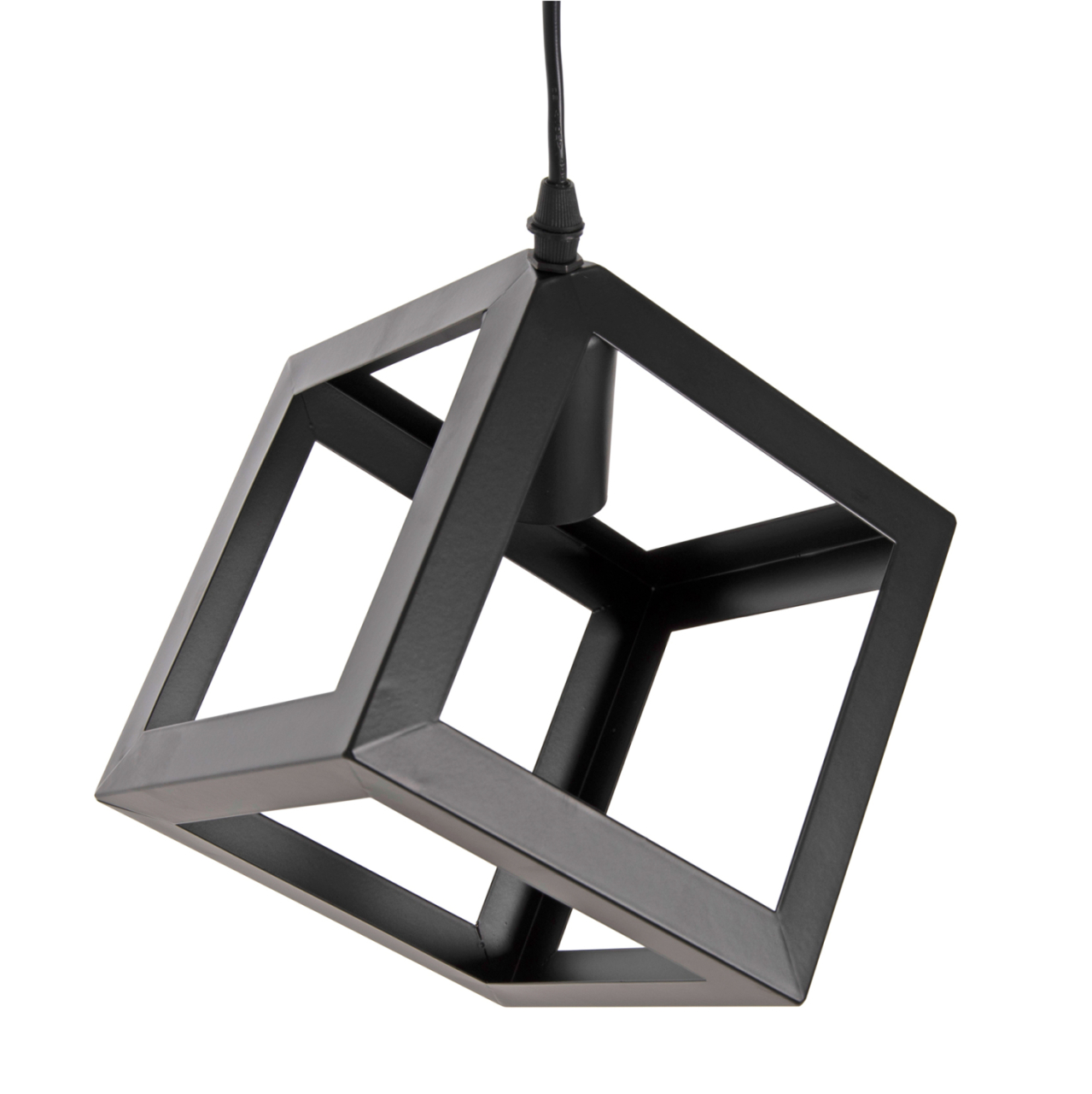 CEILING PENDANT LAMP HM4036 3 CUBES BLACK METAL Φ23x122Hcm. [3]