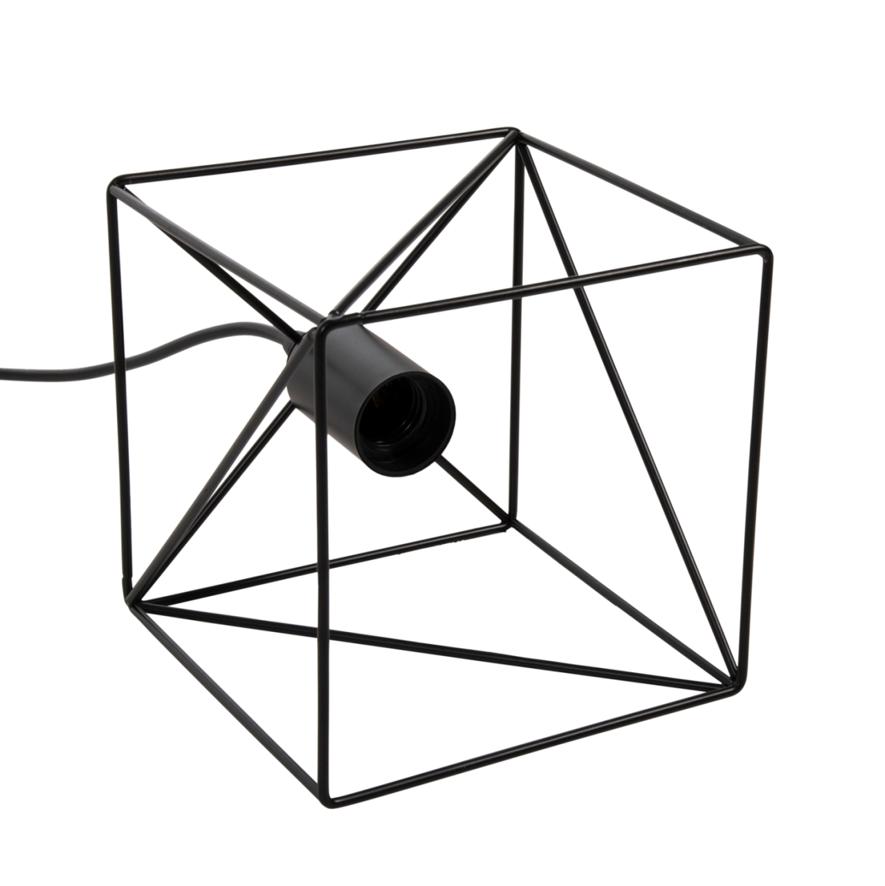 CEILING PENDANT LAMP HM4039 BLACK METAL CUBE 16x16x123Hcm. [4]