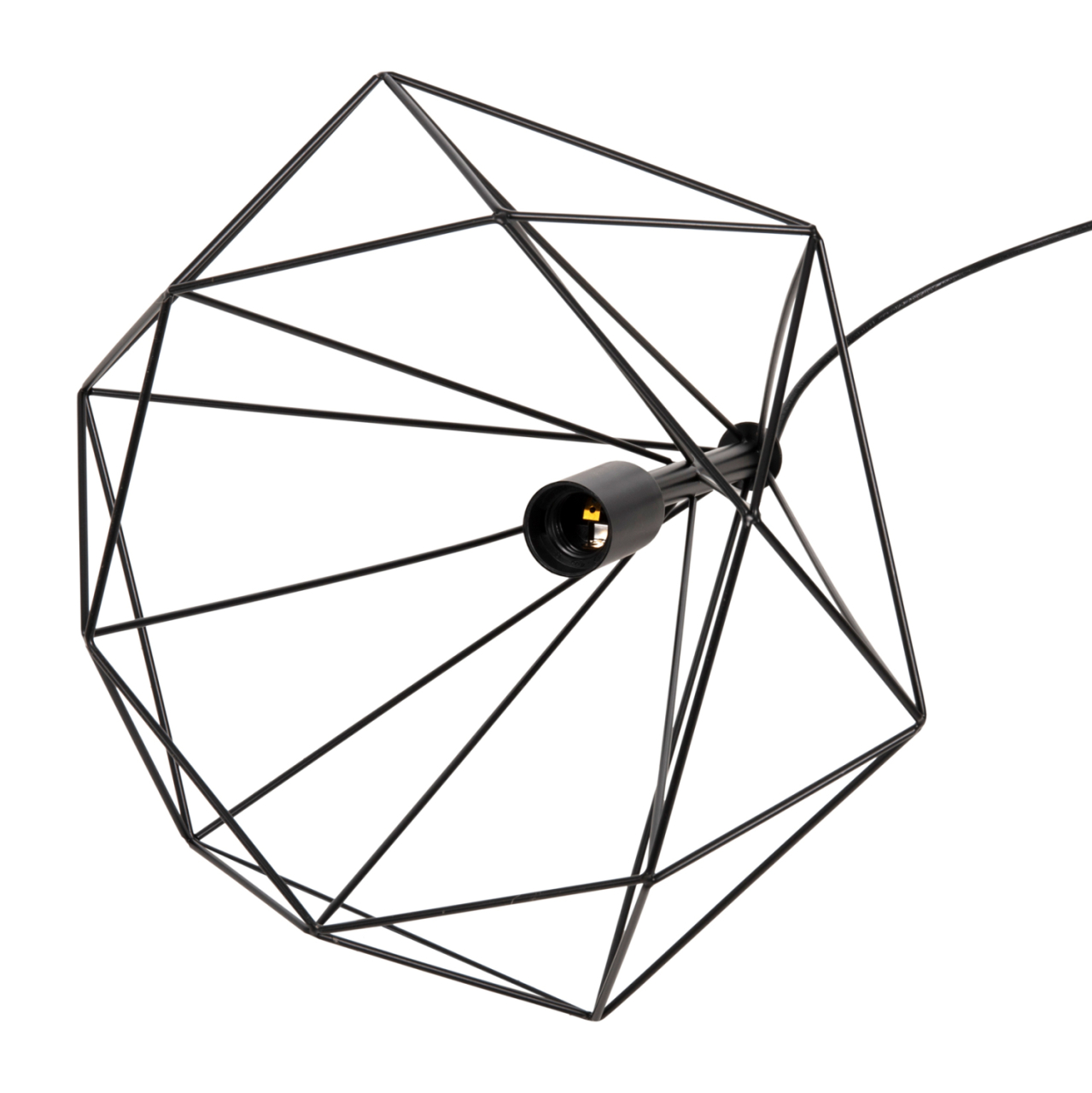 CEILING PENDANT LAMP HM4064 BLACK METAL CAP 32x37x128Hcm. [6]