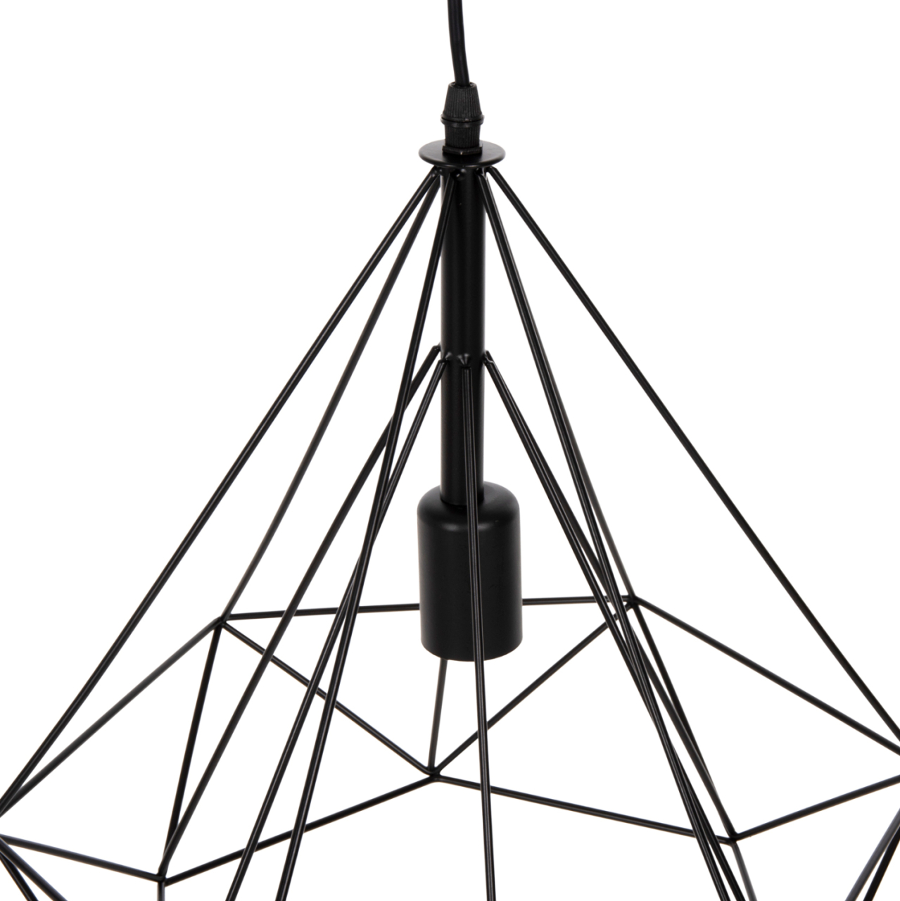 CEILING PENDANT LAMP HM4064 BLACK METAL CAP 32x37x128Hcm. [5]