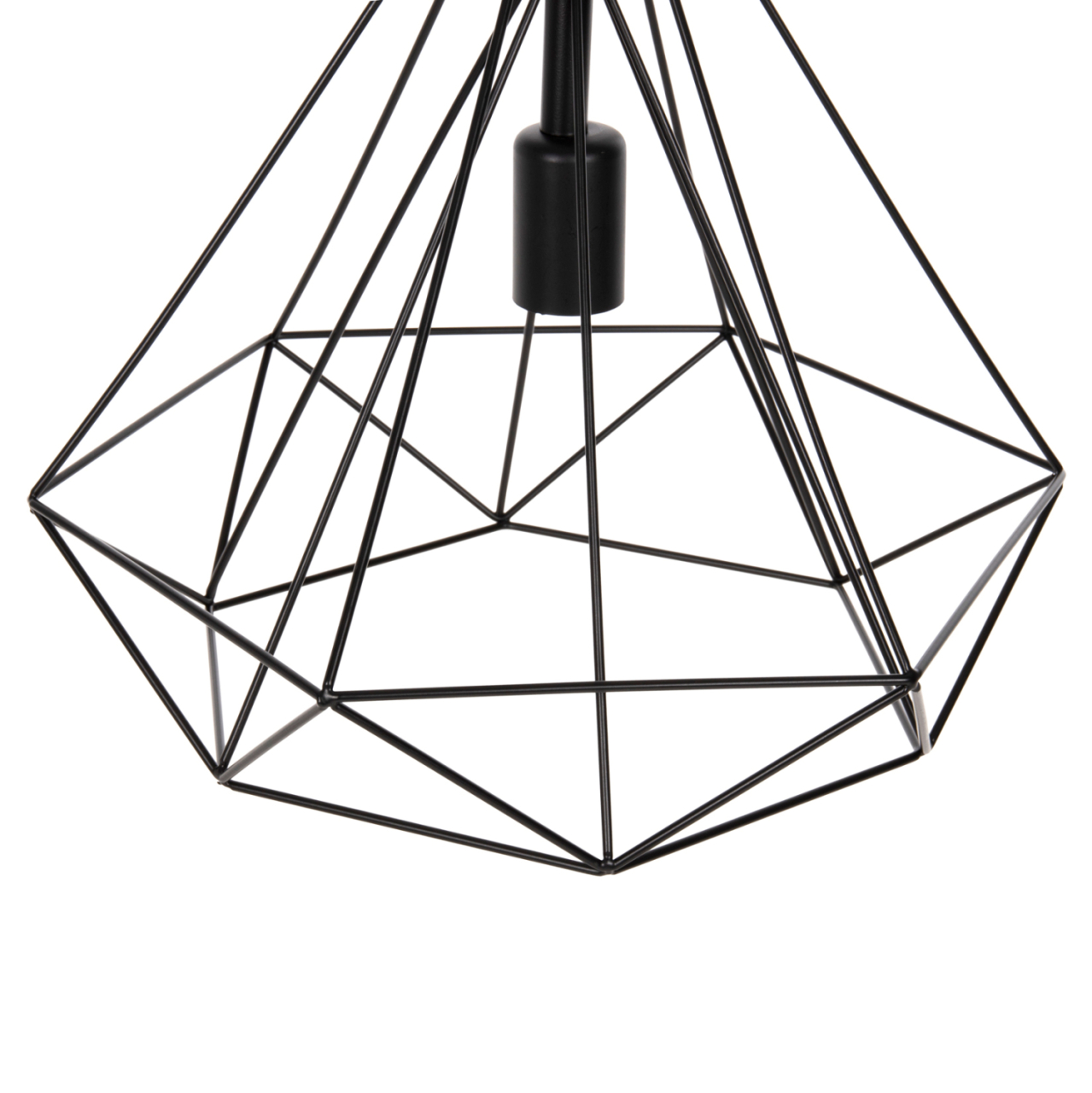 CEILING PENDANT LAMP HM4064 BLACK METAL CAP 32x37x128Hcm. [4]
