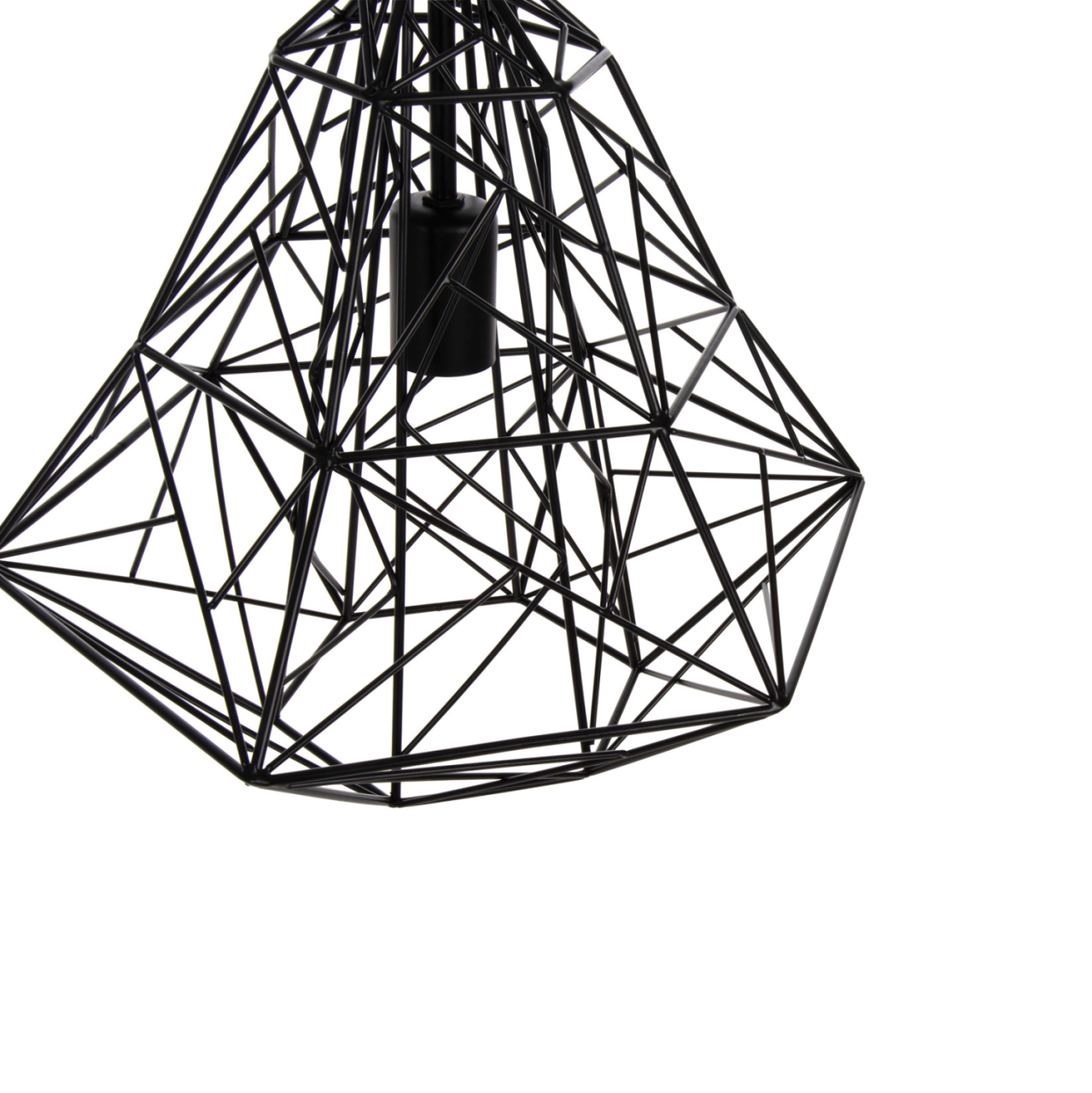 CEILING PENDANT LAMP HM4067 BLACK METAL MESH CAP 36x30x130Hcm. [5]