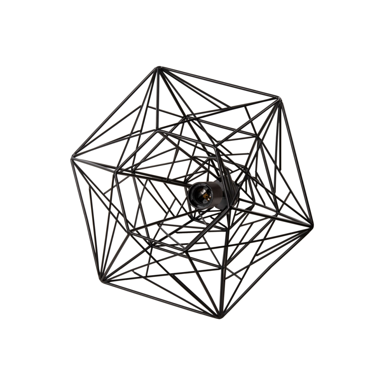CEILING PENDANT LAMP HM4067 BLACK METAL MESH CAP 36x30x130Hcm. [6]