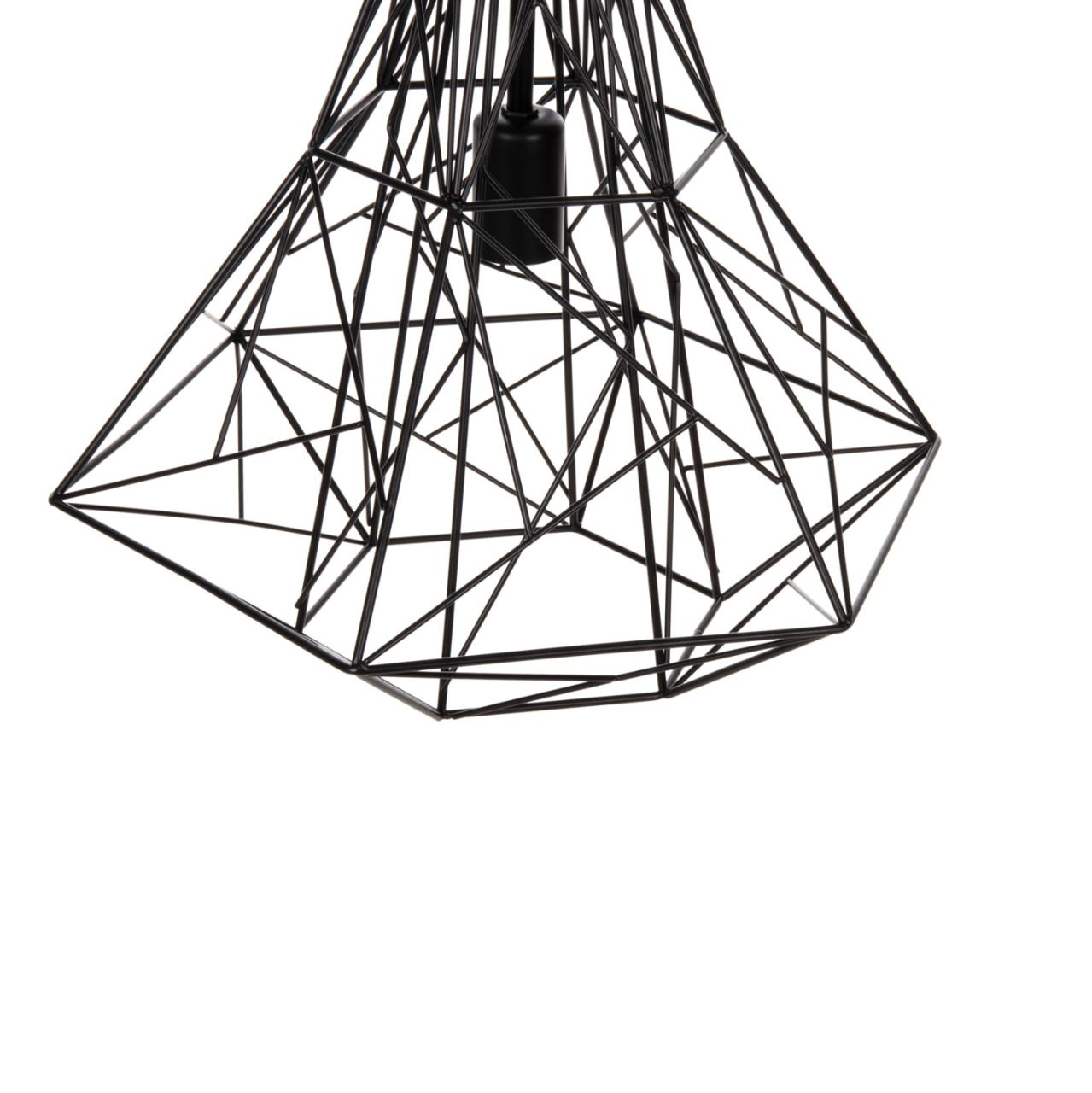 CEILING PENDANT LAMP HM4068 BLACK METAL CAP 40x35x130Hcm. [3]