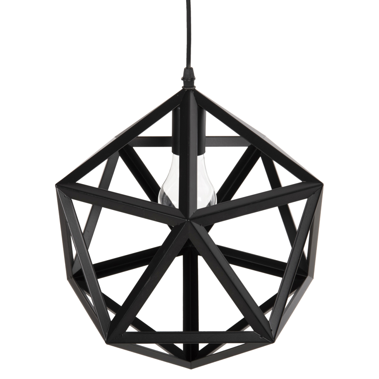 CEILING PENDANT LAMP HM4073 BLACK METAL 30x30x35H cm. [4]