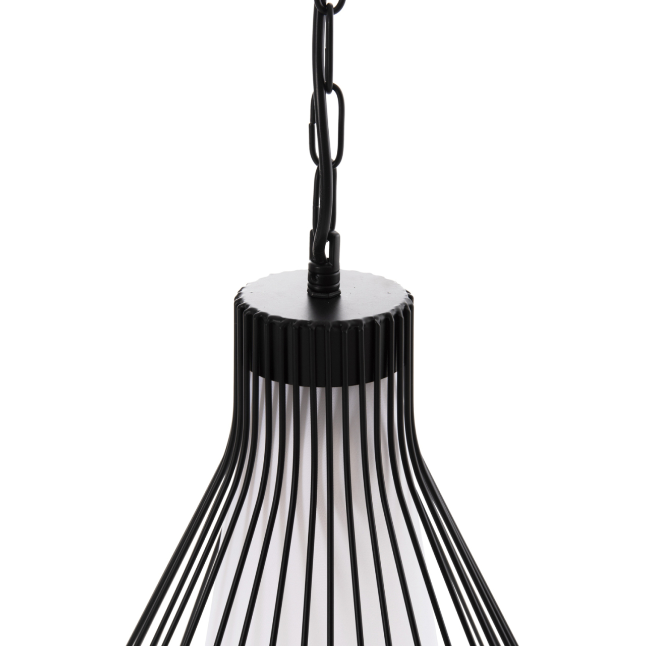 CEILING PENDANT LAMP HM4074 BLACK METAL CAP Φ33x141Hcm. [3]