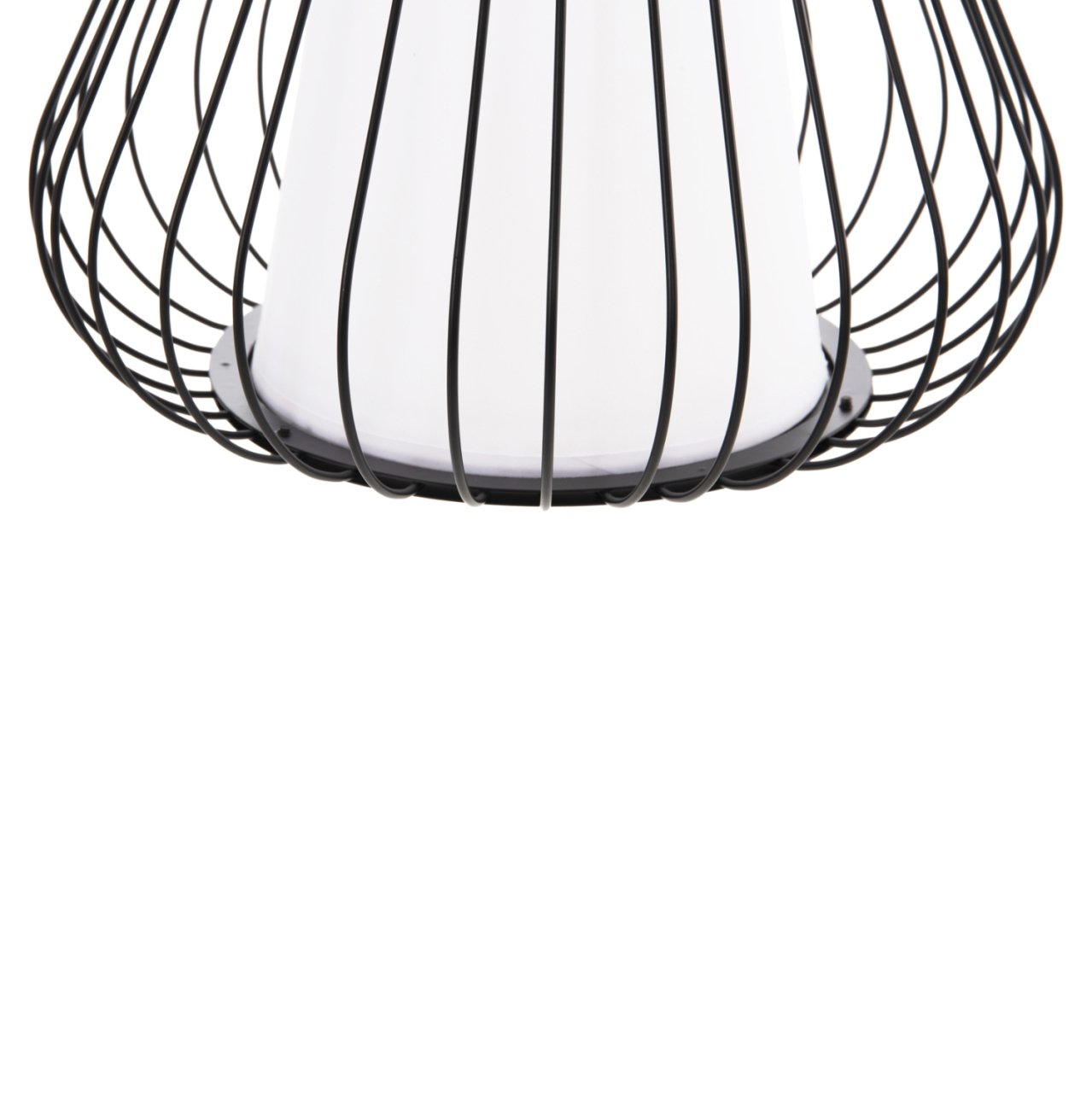 CEILING PENDANT LAMP HM4074 BLACK METAL CAP Φ33x141Hcm. [4]