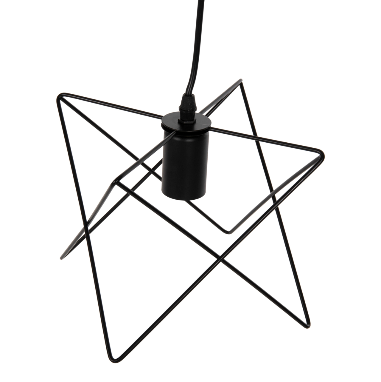 CEILING PENDANT LAMP HM4075 BLACK METAL CAP 18x17x120Hcm. [4]